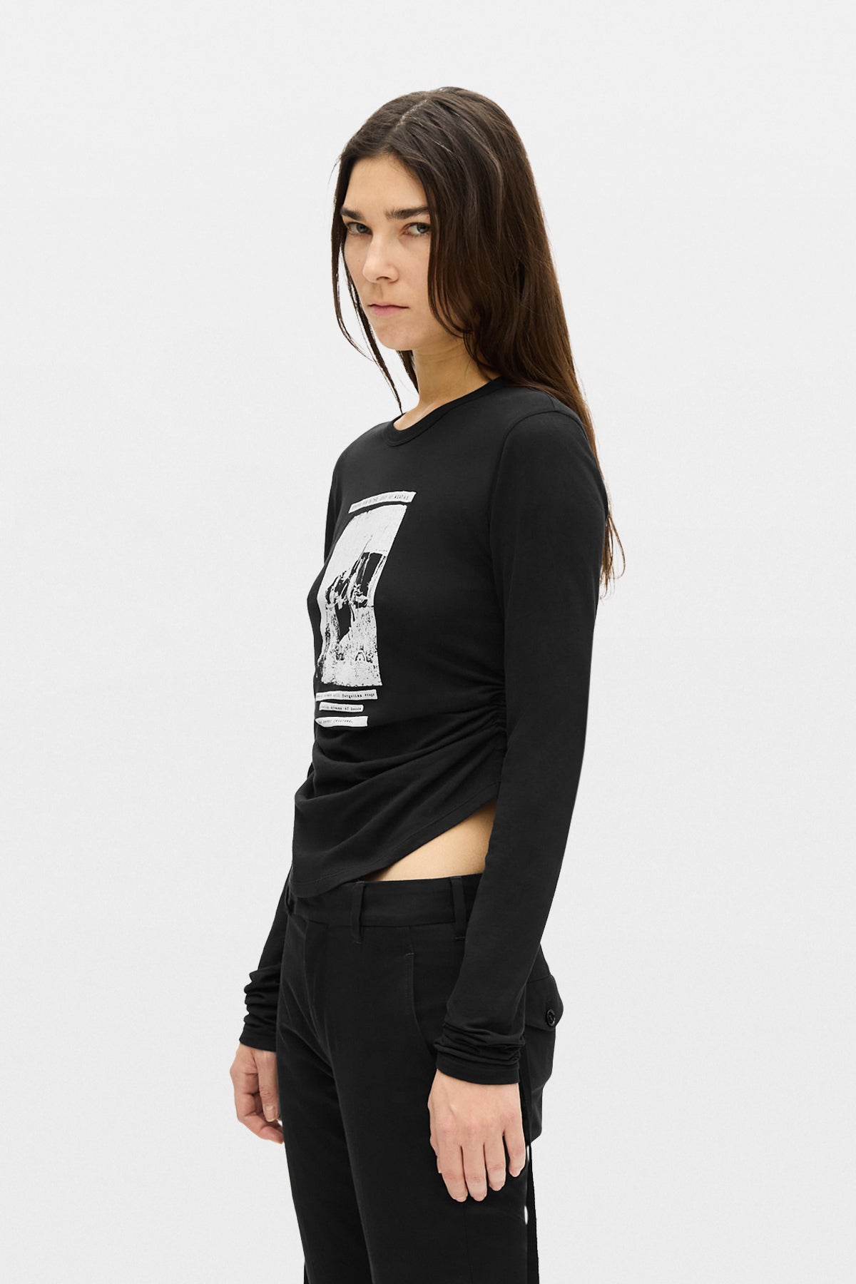 Dot Wrinkled Cropped Long Sleeves Top – Ann Demeulemeester