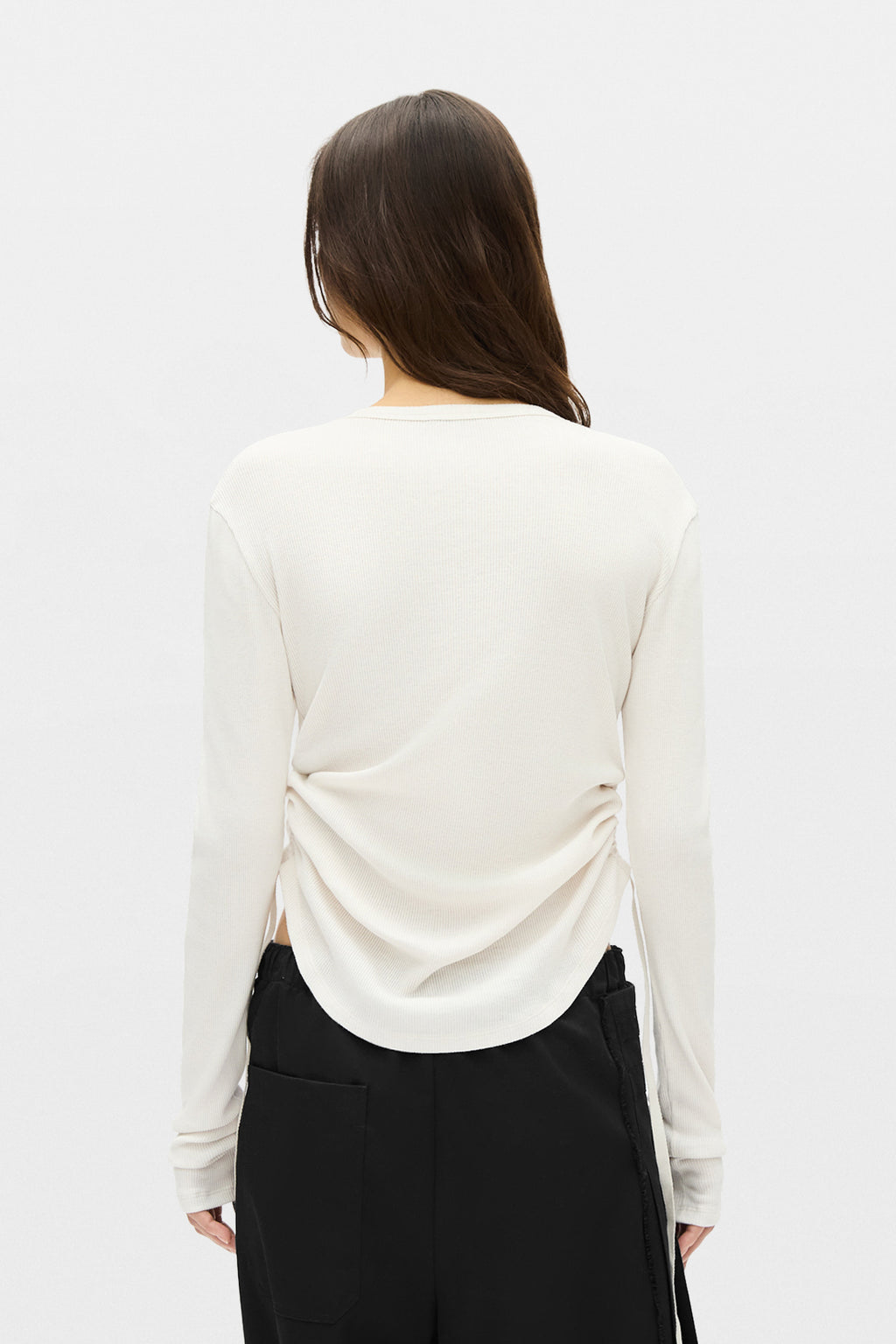 Dot Wrinkled Cropped Top