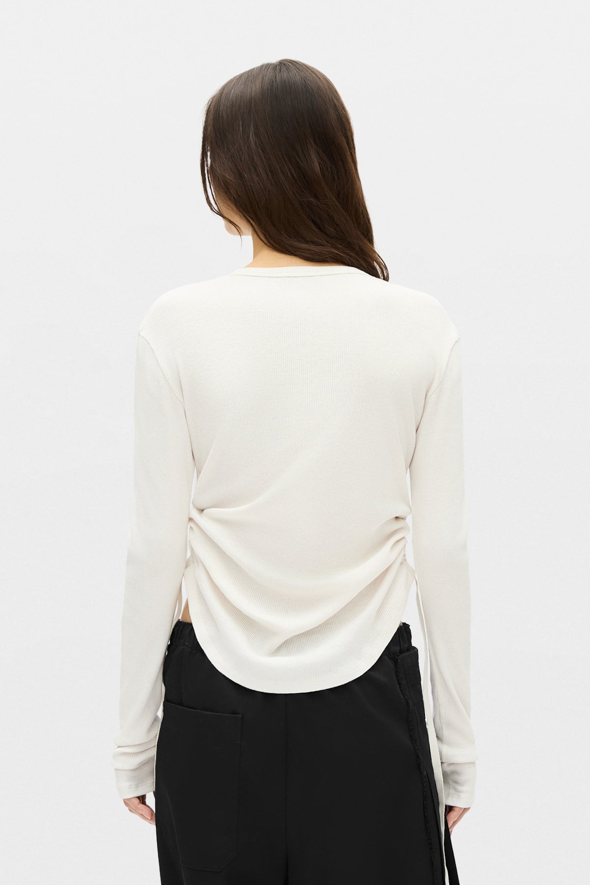 Dot Wrinkled Cropped Top