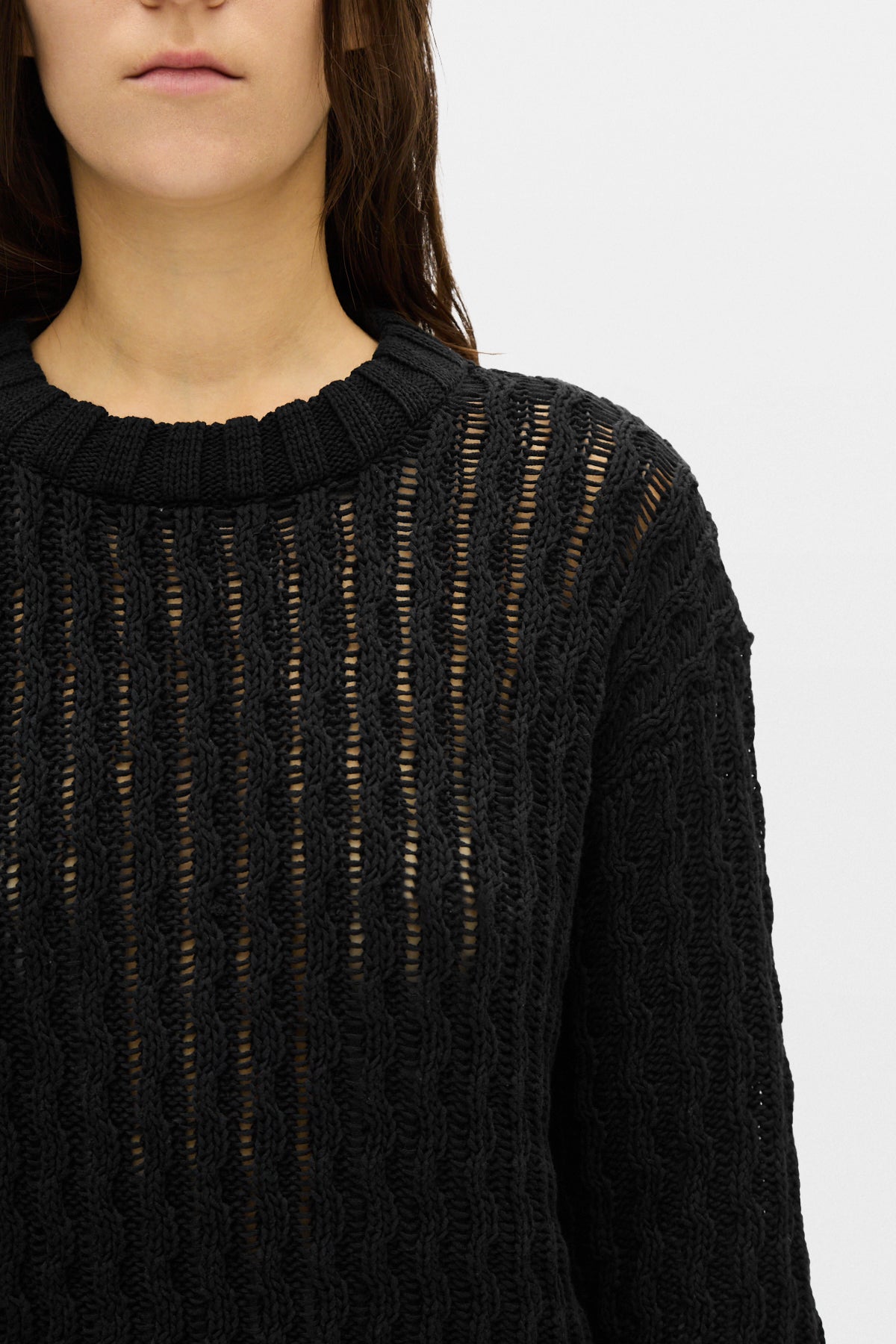 Reza Twisted Rib Cropped Crew Neck Sweater – Ann Demeulemeester