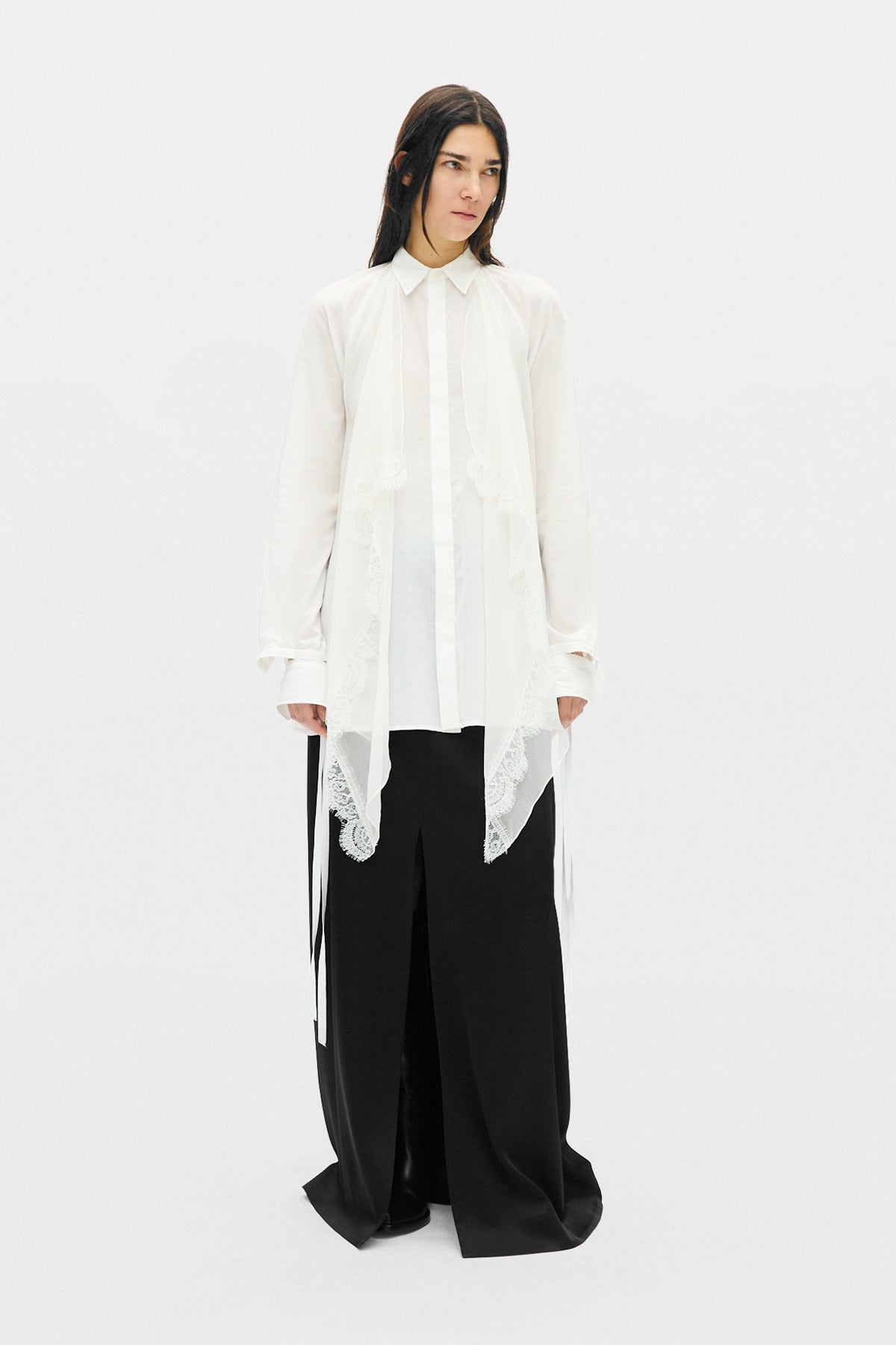 Sini Shirt with Silk Crepon Drap