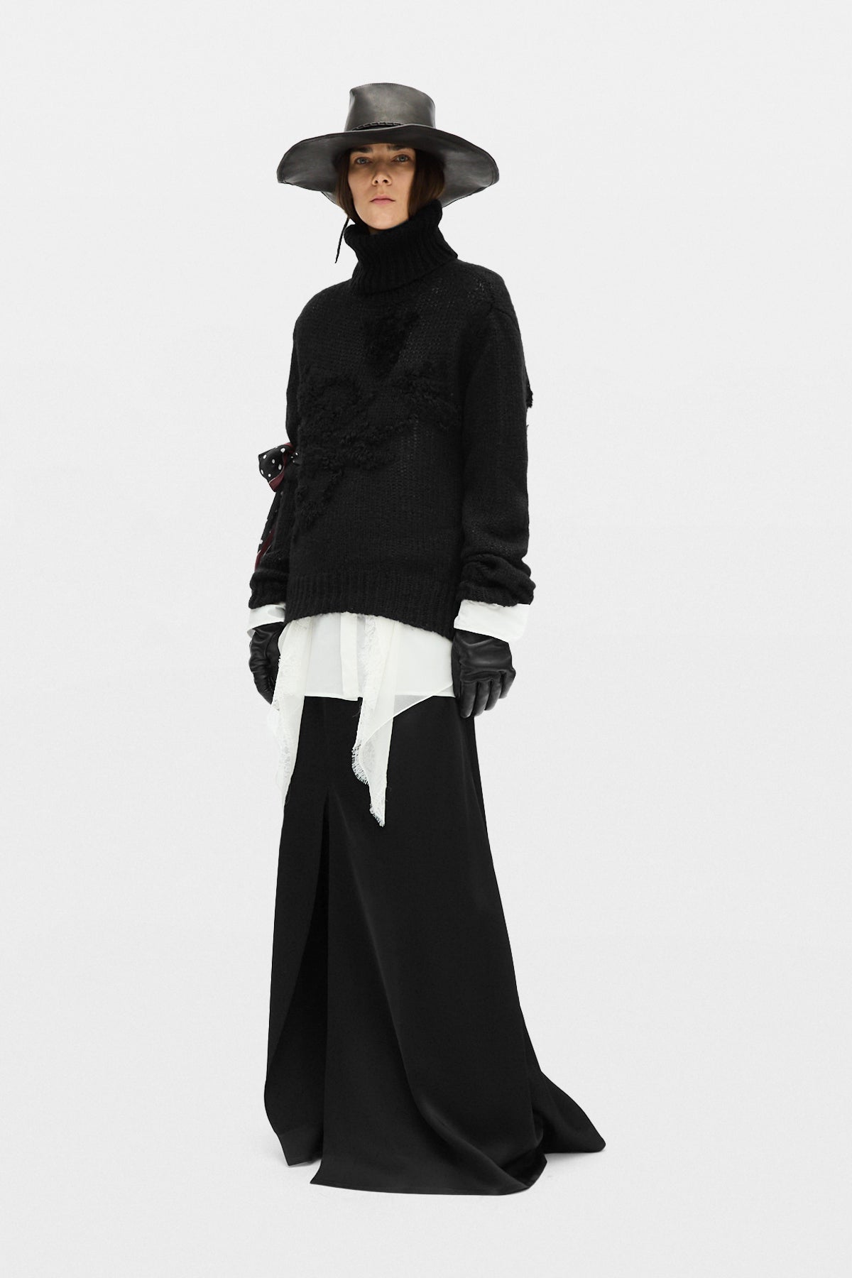 Sini Shirt with Silk Crepon Drap