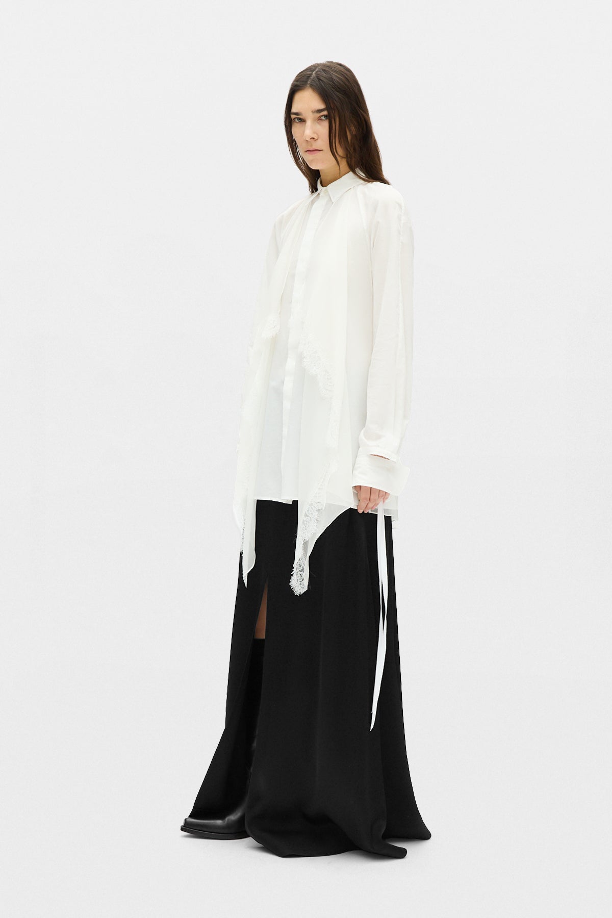 Sini Shirt with Silk Crepon Drap