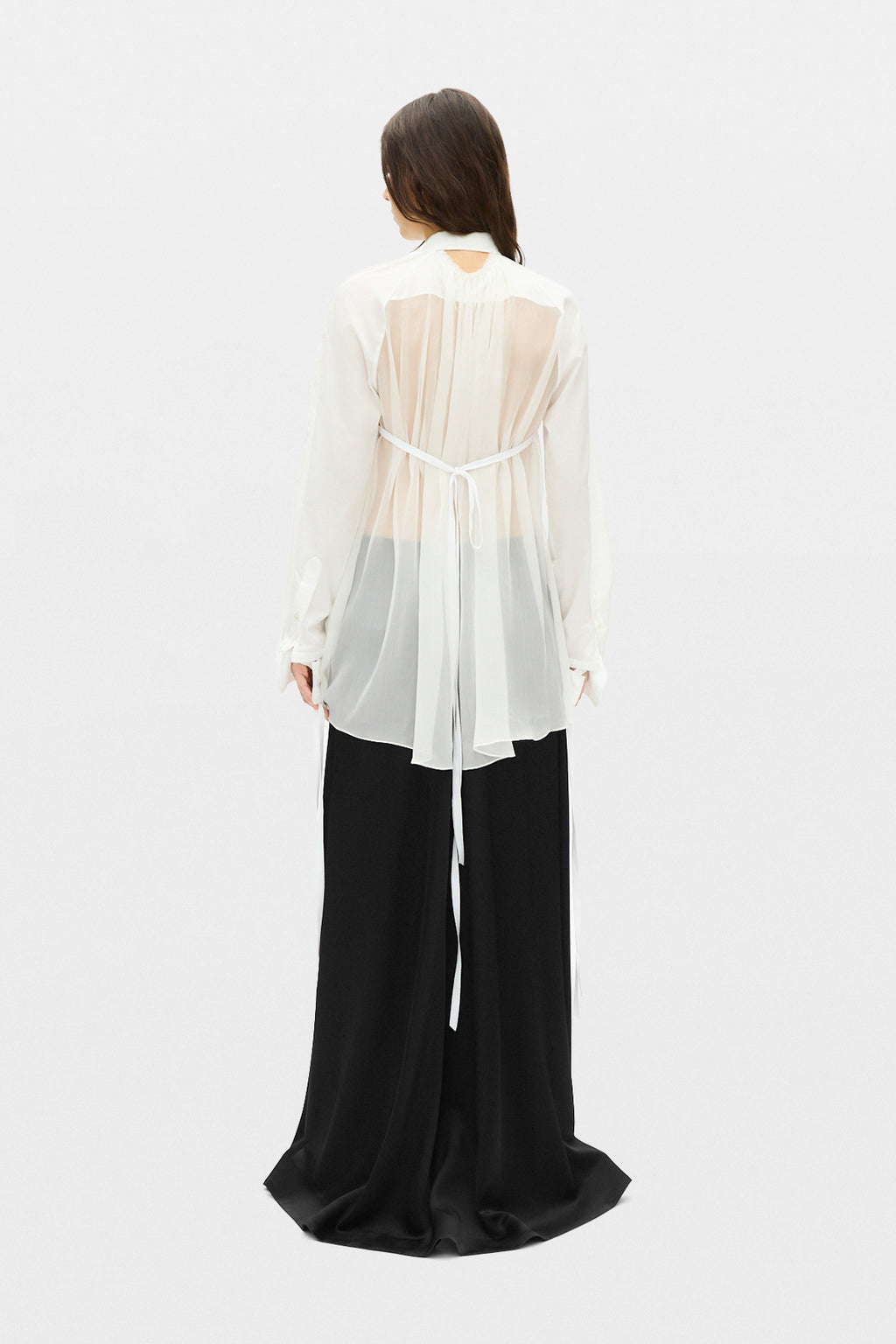 Sini Shirt with Silk Crepon Drap