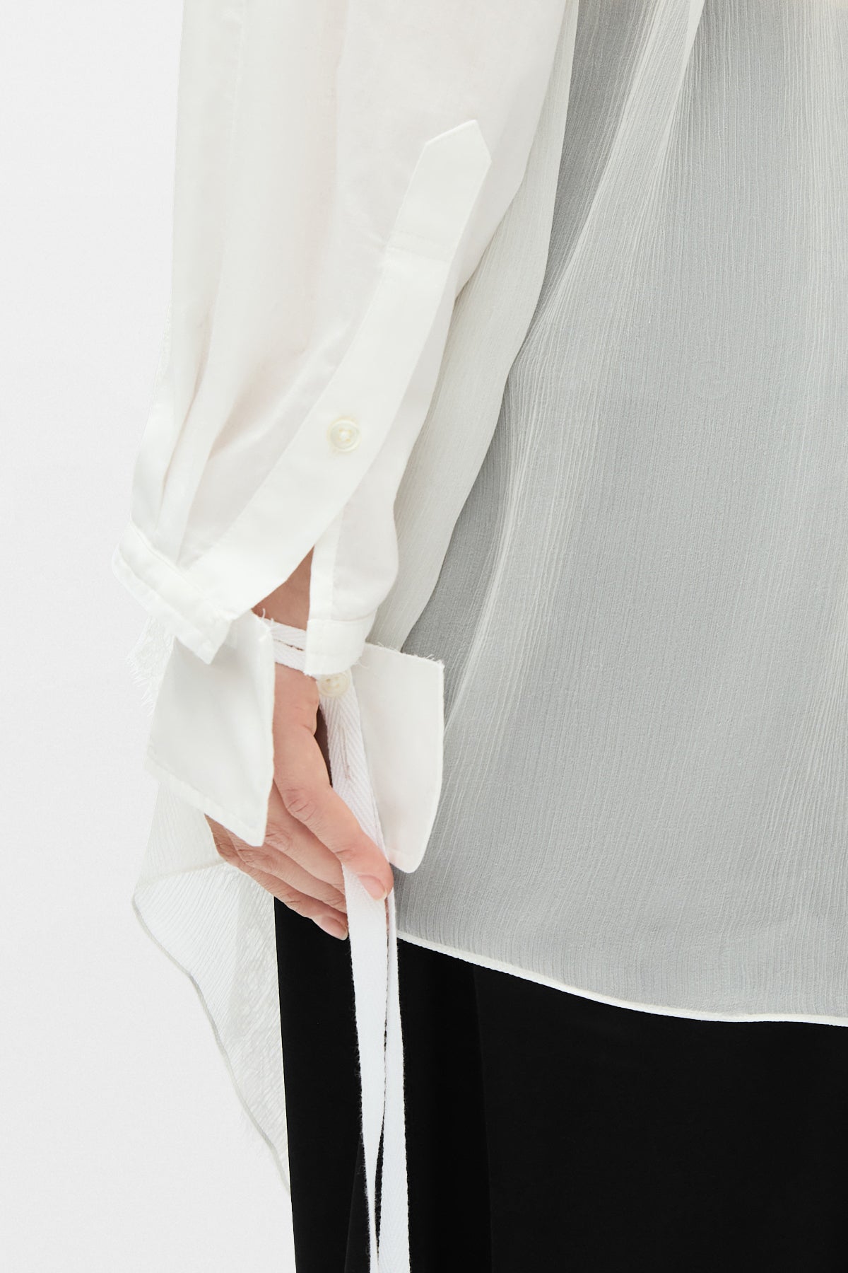 Sini Shirt with Silk Crepon Drap