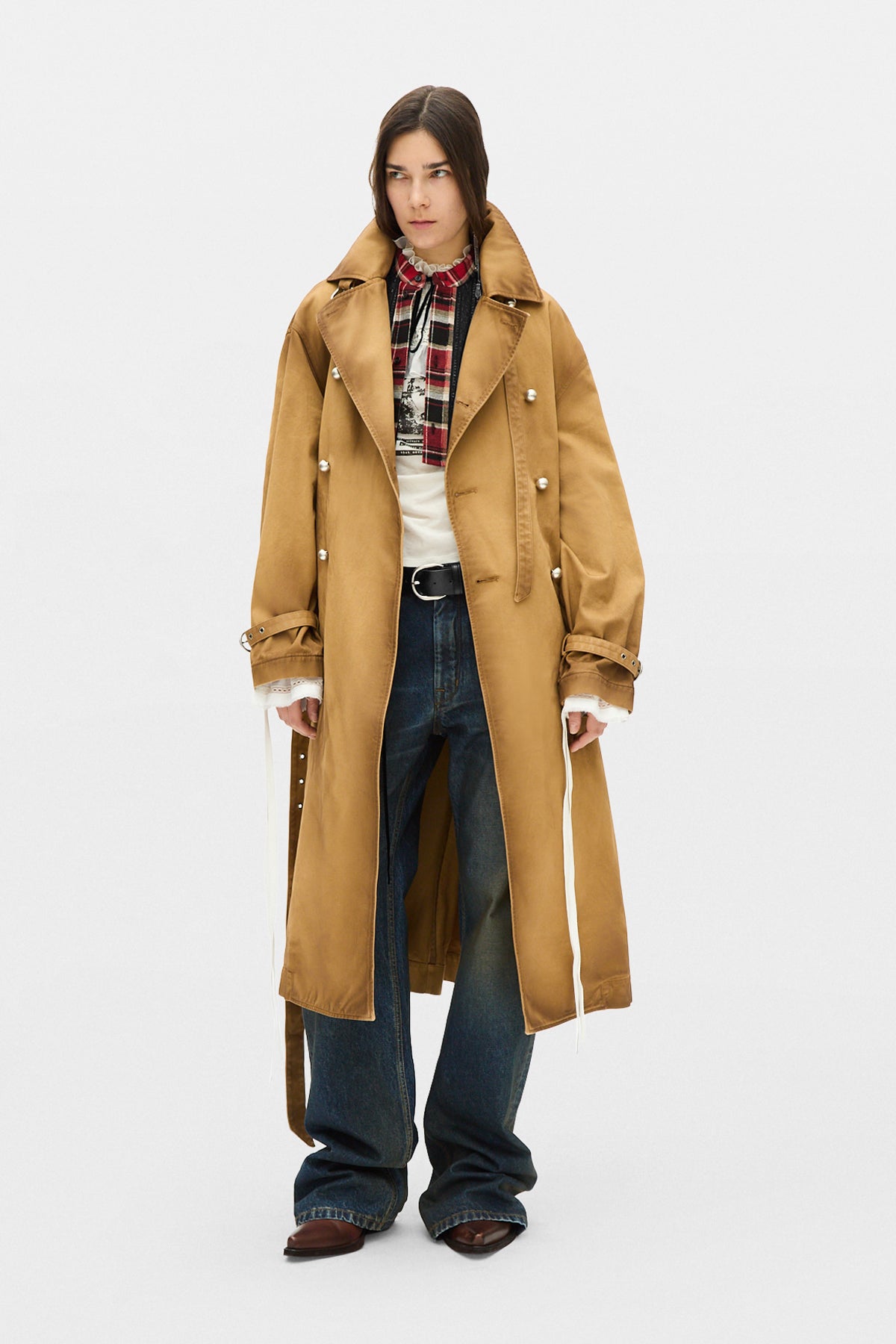 Genova 5-pockets Relaxed Flared Trousers