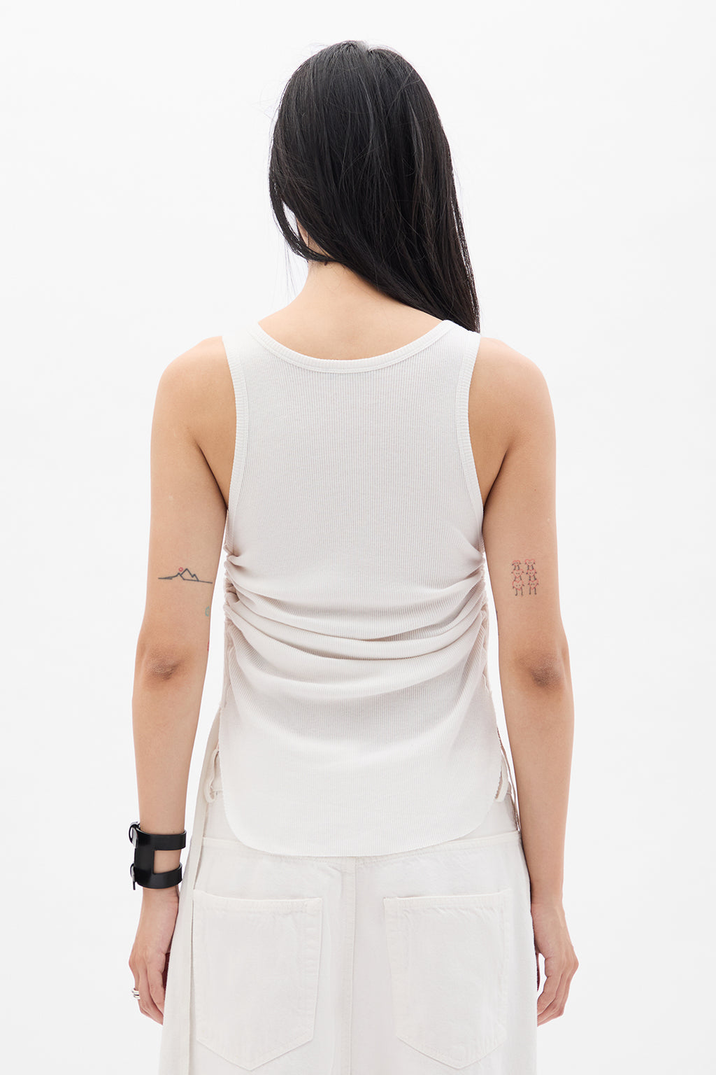 Mara Wrinkled Cropped Tank Top