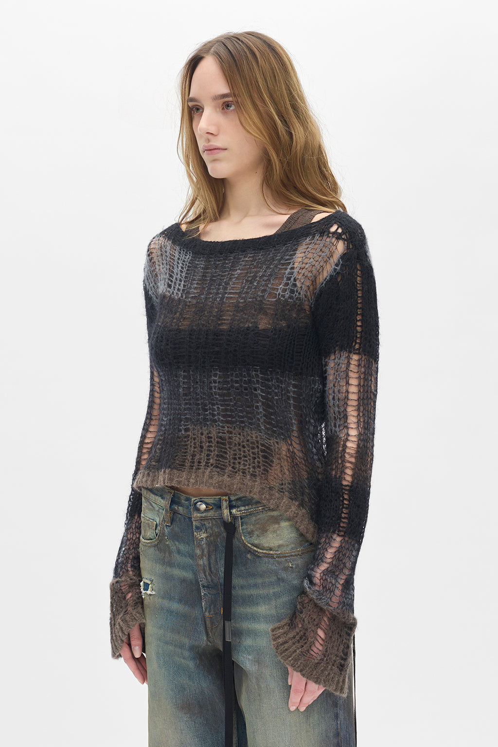 Leocadie Slim Fit Open Neck Sweater