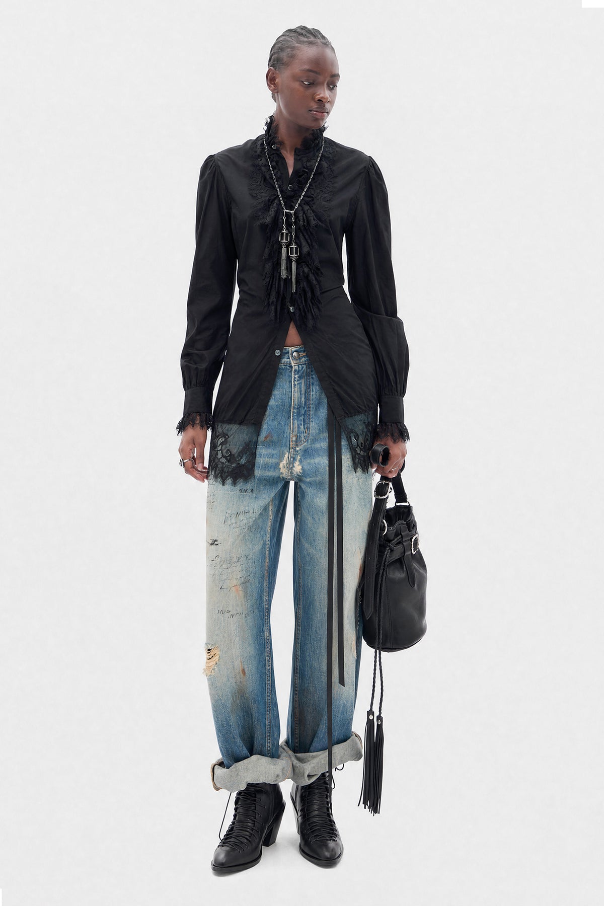 Pantalon ample à jambes droites 5 poches Jakoba 