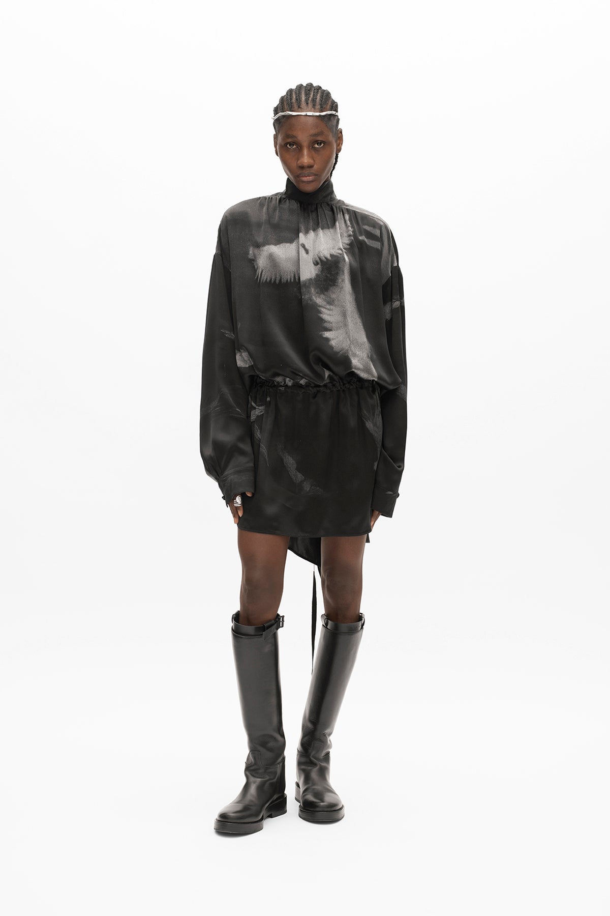 Reda ''Tauben'' Print Minikleid 