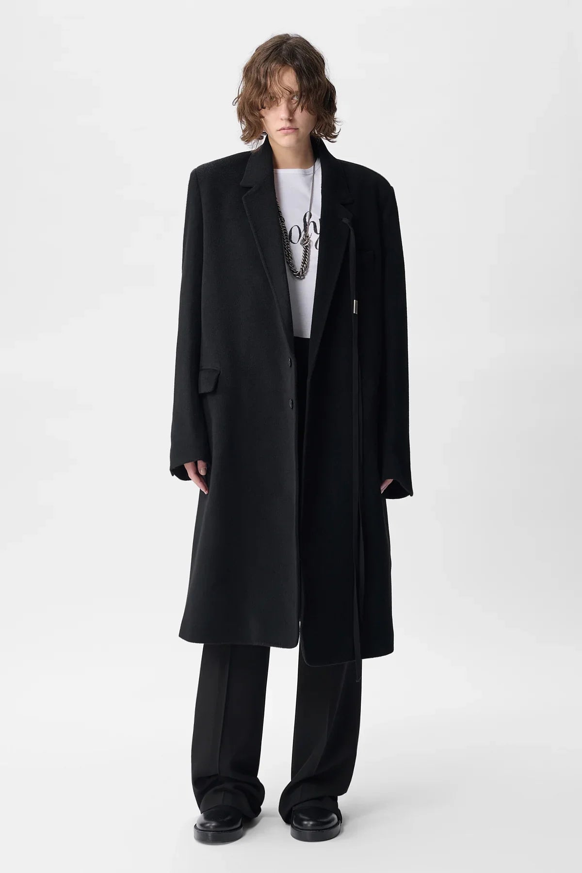 ANN DEMEULEMEESTER ブラックカーディガン XS Ann Demeulemeester Black Cotton Cardigan Ann Demeulemeester