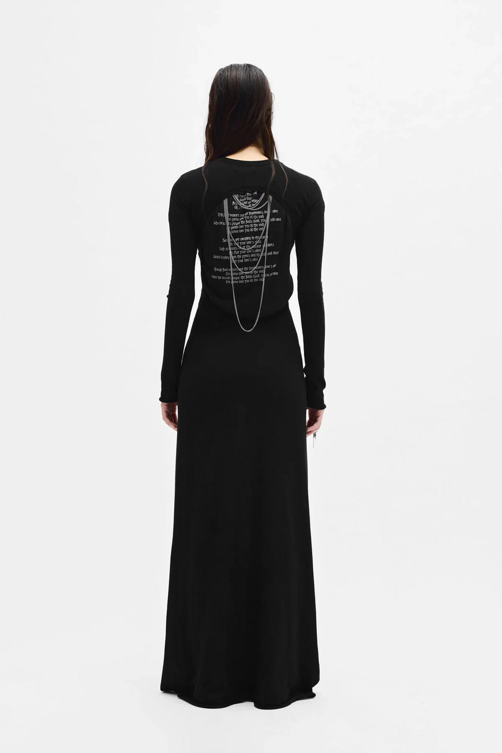 Eva Long Open Back Knitted Dress Ann Demeulemeester Eva Long Open Back Knitted Dress Ann Demeulemeester