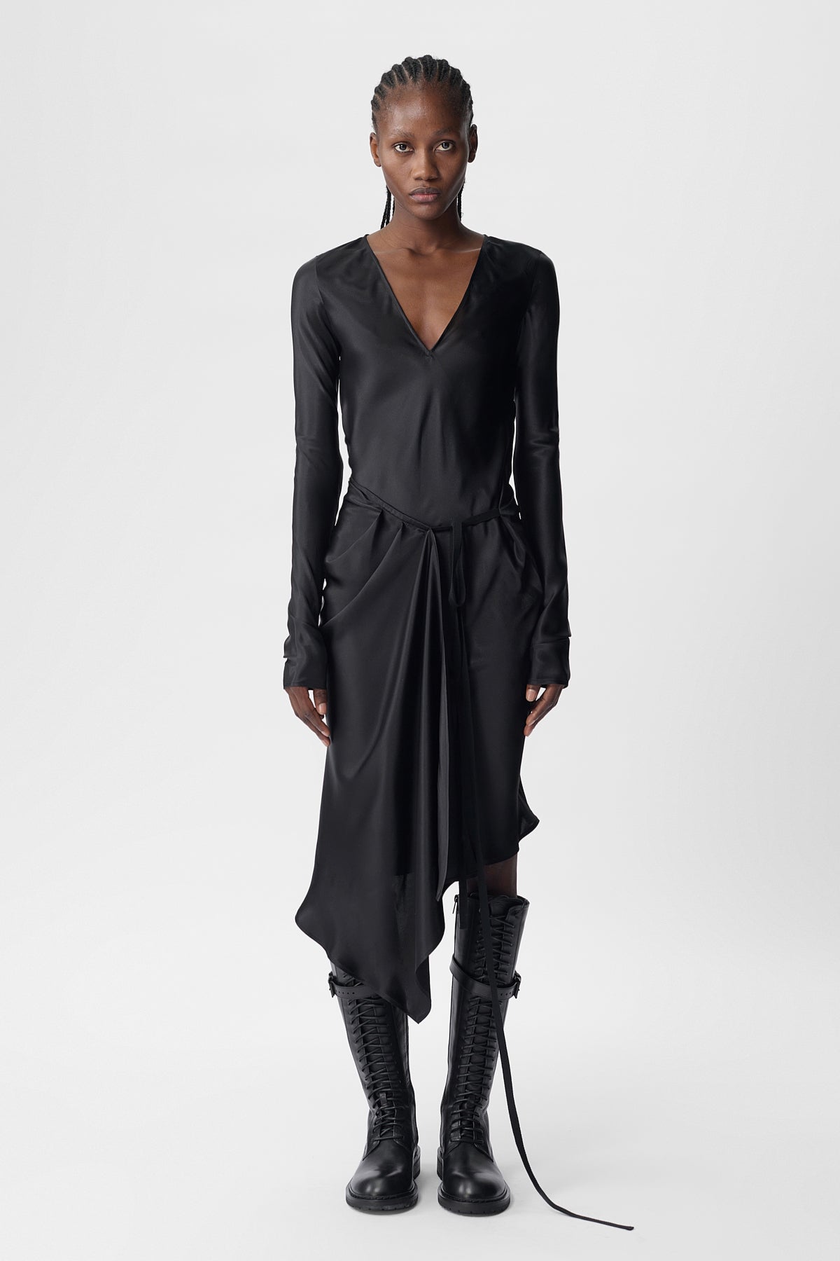 Frederique Asymmetric Wrap Dress