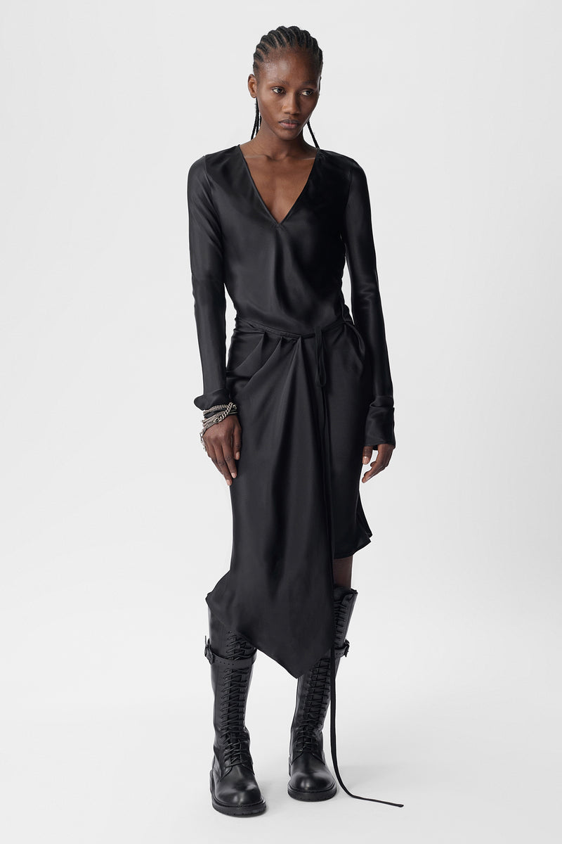 Frederique Asymmetric Wrap Dress