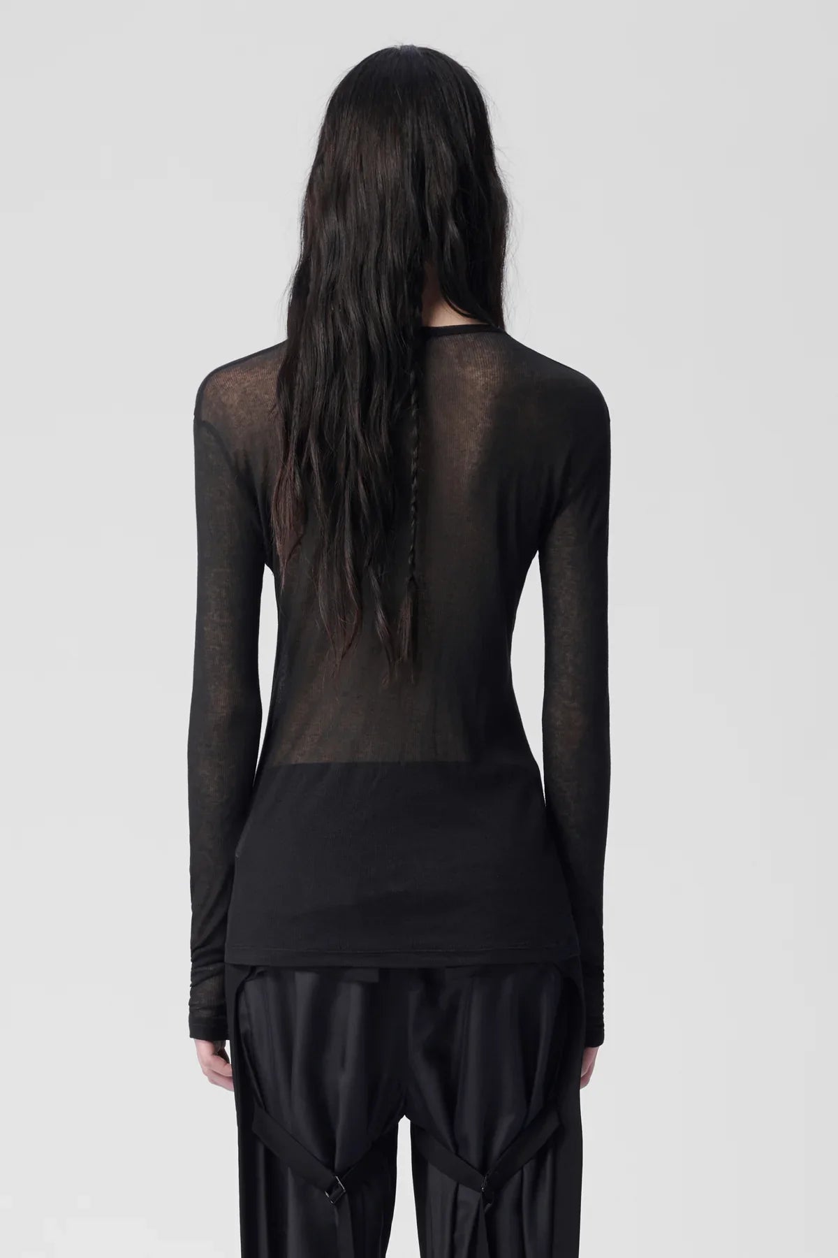 m*e様 ANN DEMEULEMEESTER ブラック長袖カットソー XXS m*e様 ANN DEMEULEMEESTER ブラック長袖カットソー XXS ANN