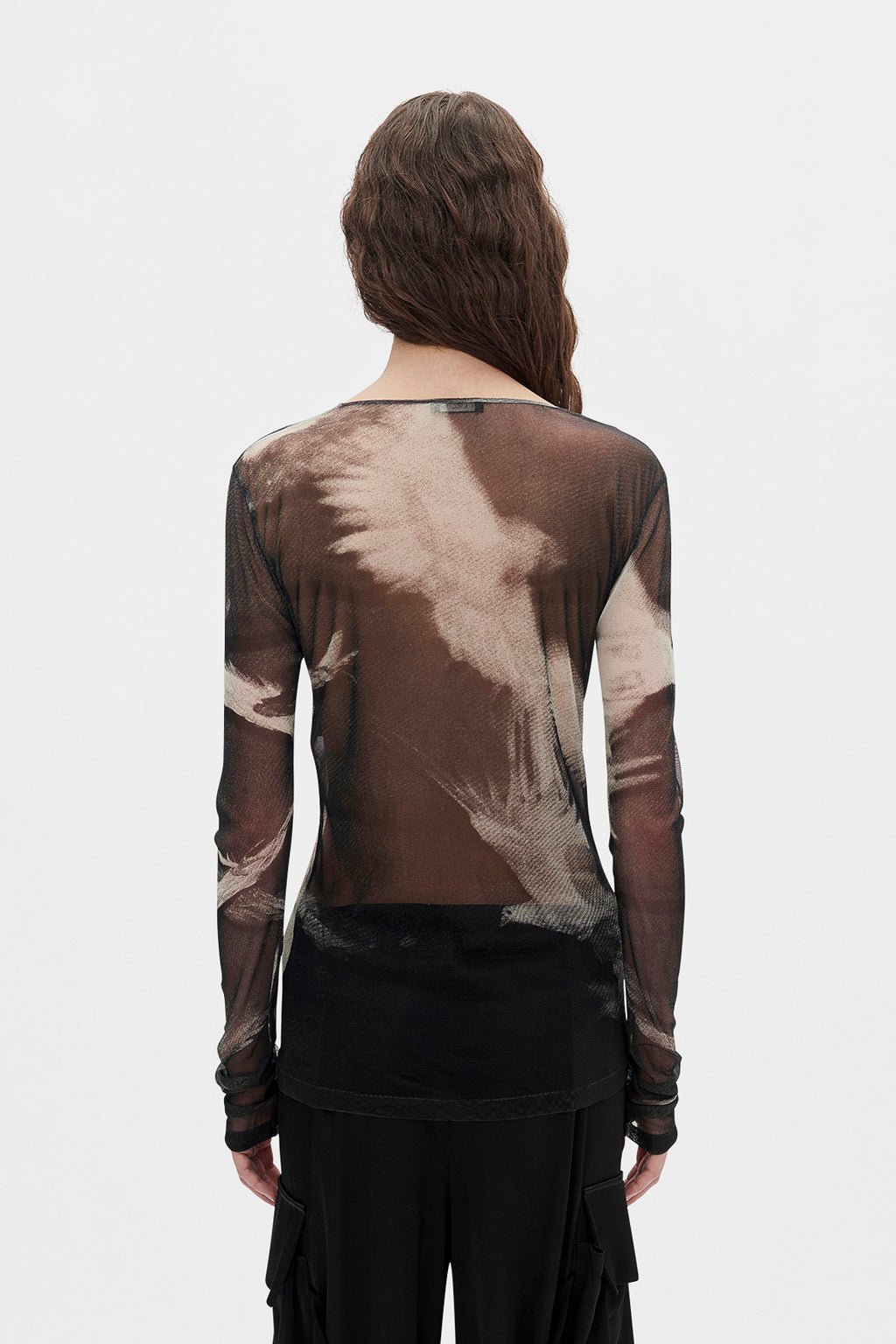 Fiene ''Doves'' Print Long Sleeve T-Shirt