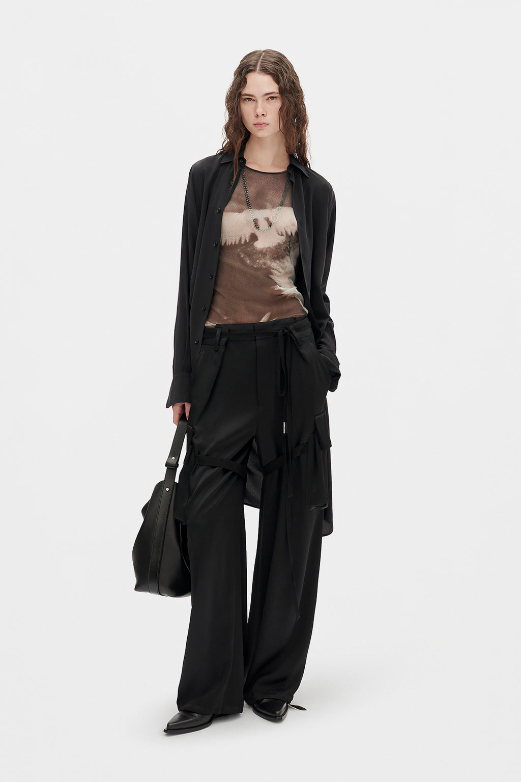 Fiene ''Doves'' Print Long Sleeve T-Shirt