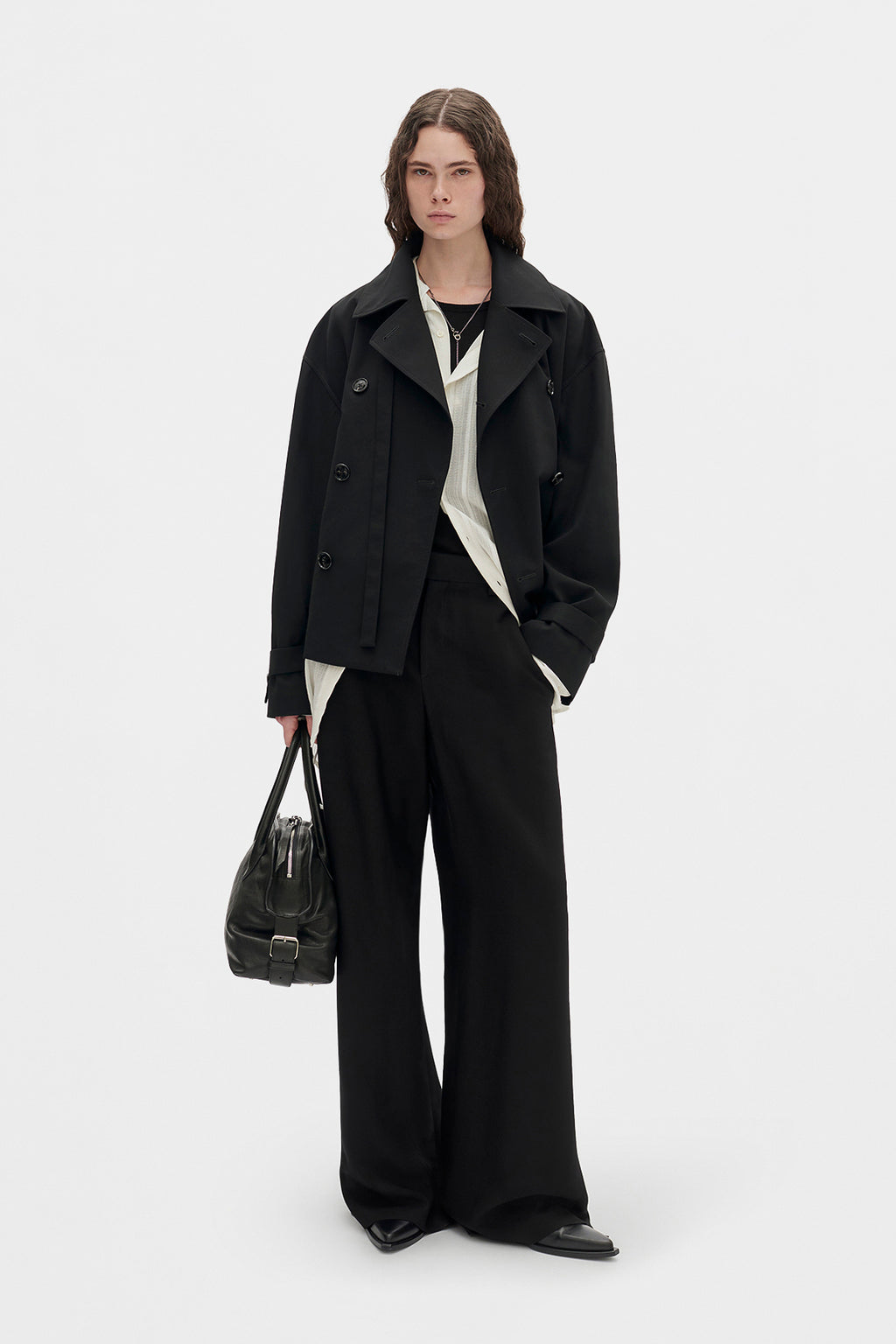 قميص فيني بأكمام طويلة 