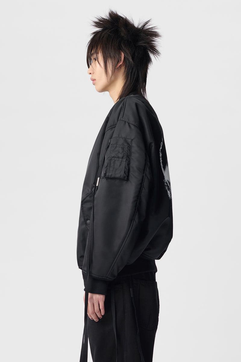 Raphael Printed High-Comfort Bomber