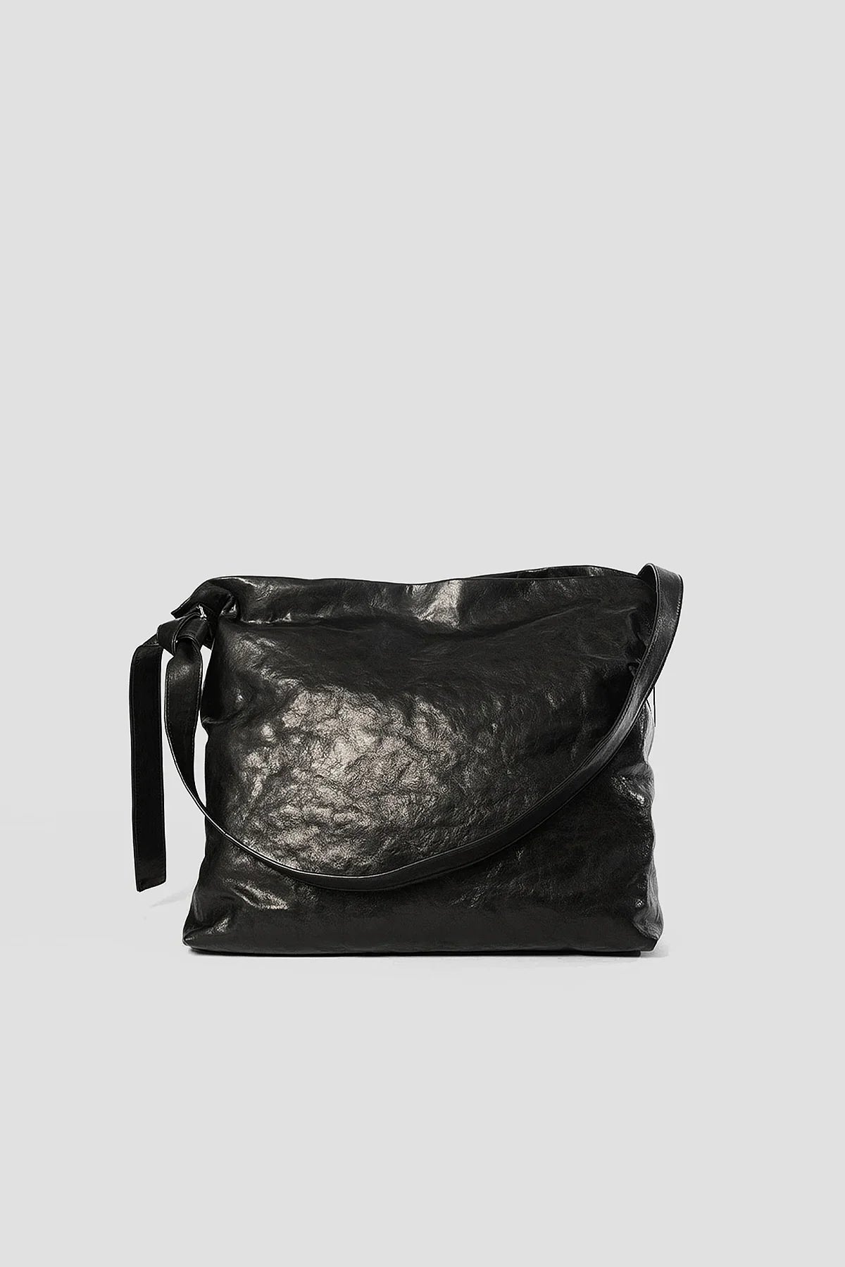 Ann Demeulemeester】ブラッシュドコットン ボストンバッグ 黒