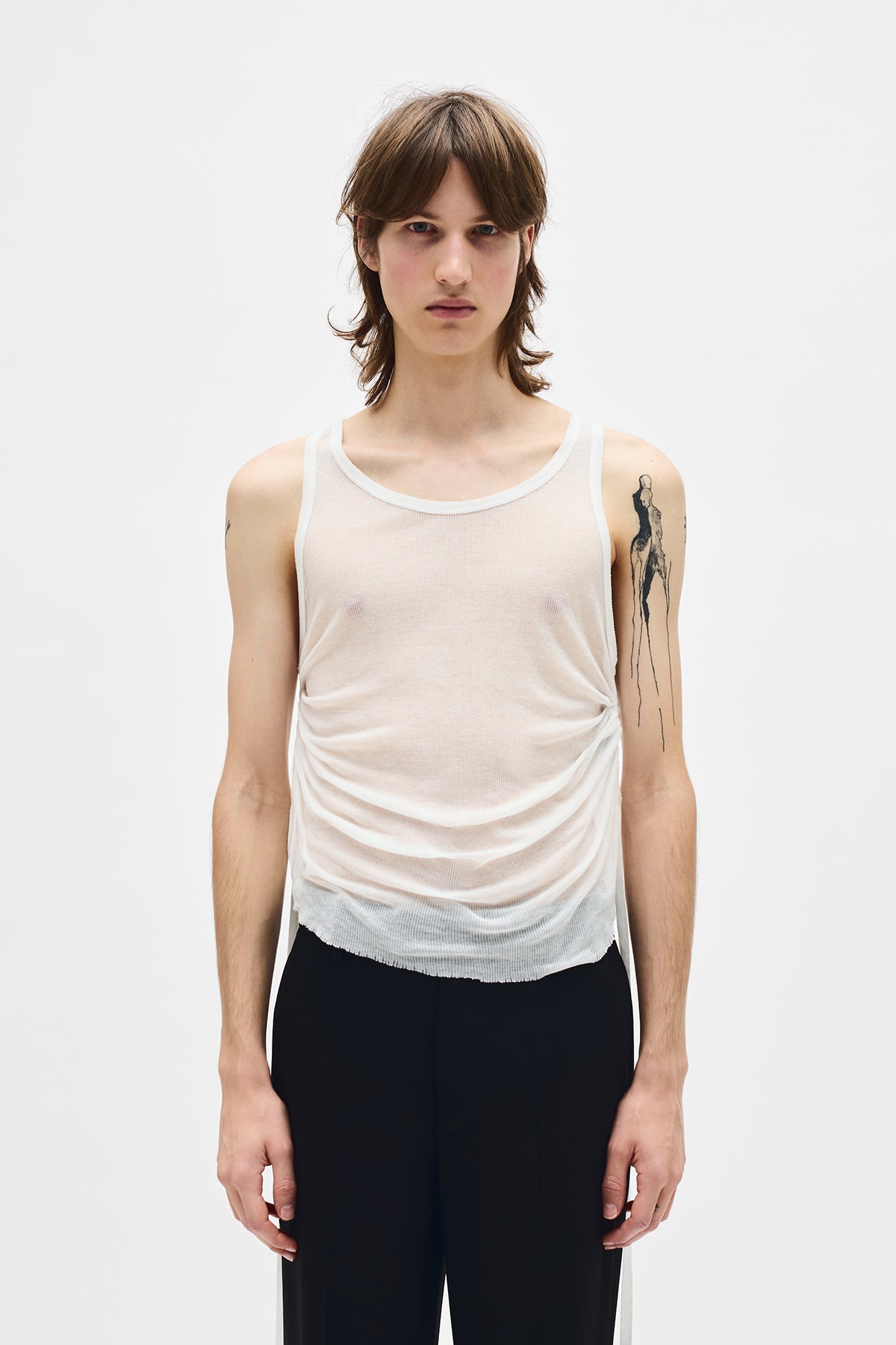 Boris Wrinlked Cropped Tank