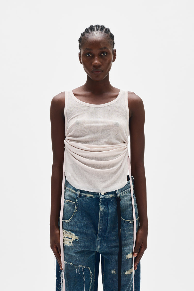 Mara Wrinkled Cropped Tank Top