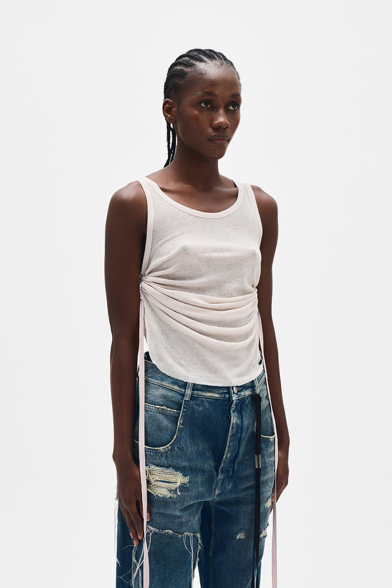 Mara Wrinkled Cropped Tank Top