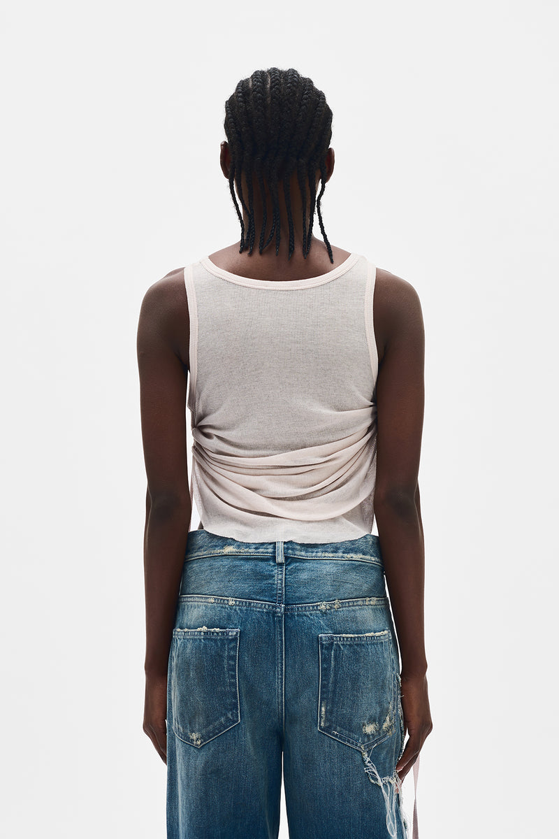 Mara Wrinkled Cropped Tank Top