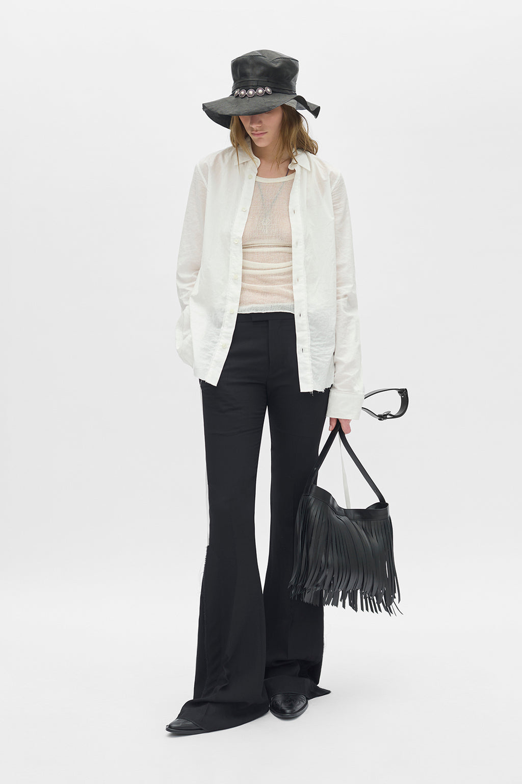 Mara Wrinkled Cropped Tank Top