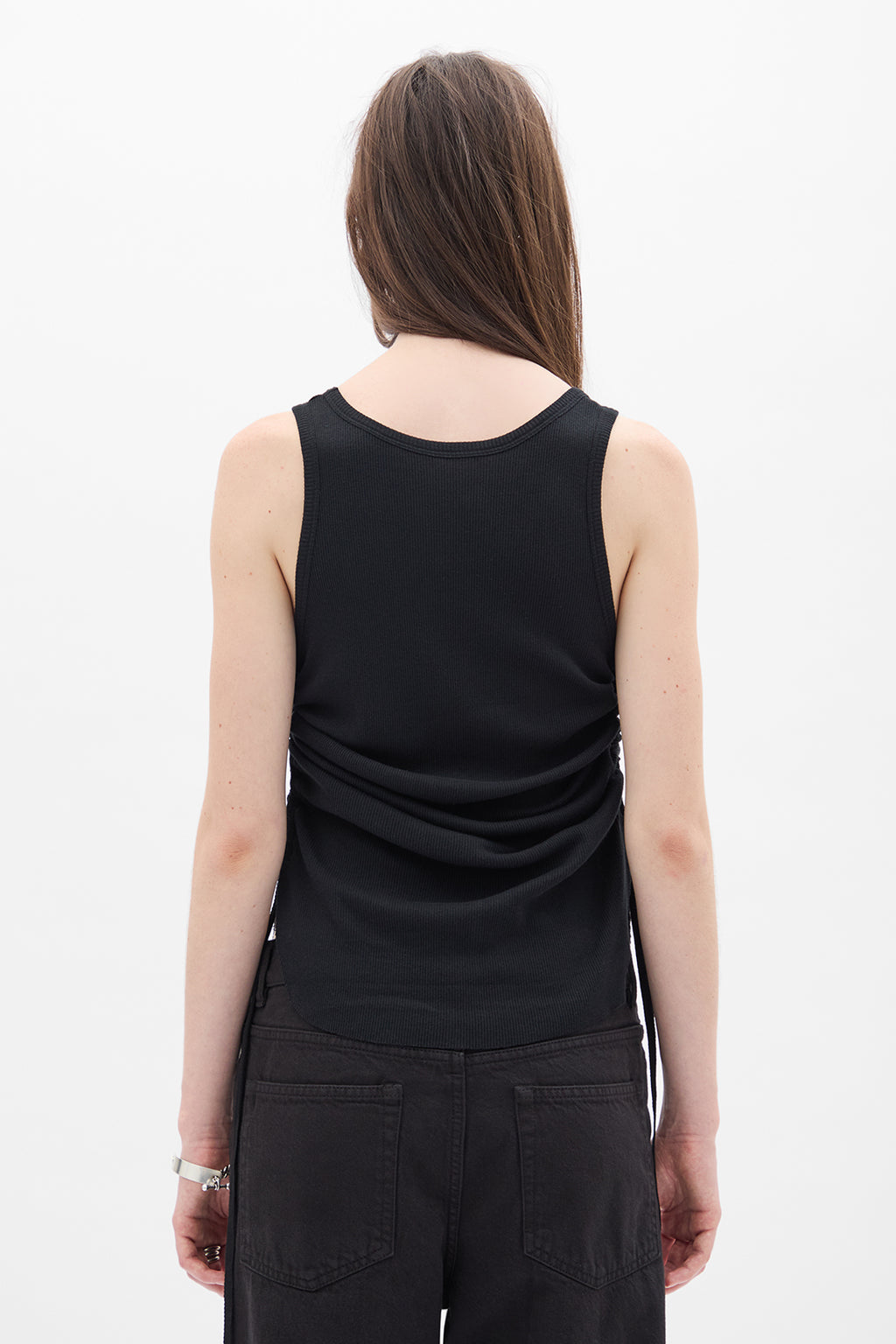 Mara Wrinkled Cropped Tank Top