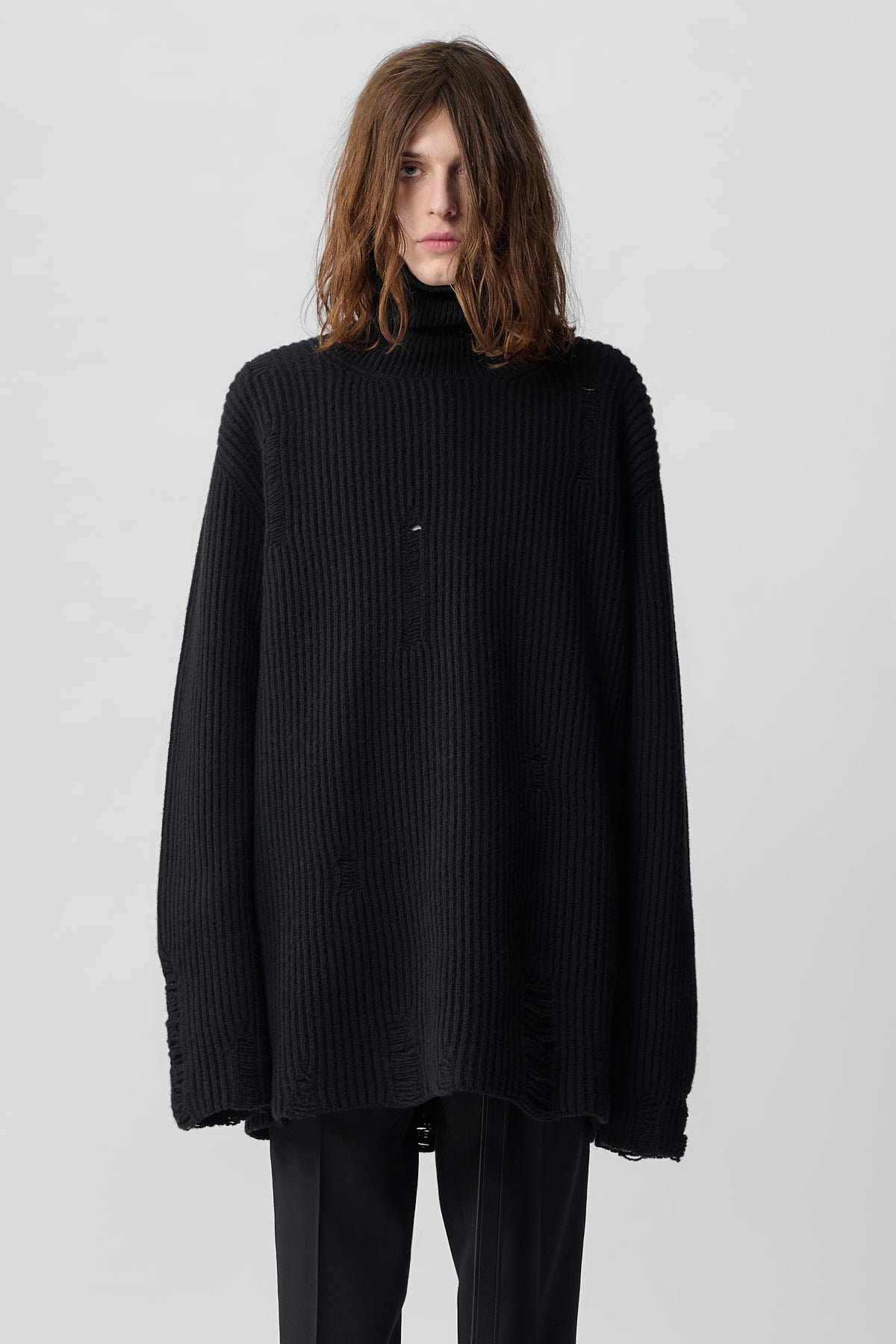 Ann Demeulemeester Knit store Extra Long Sleeve Turtleneck Sweater