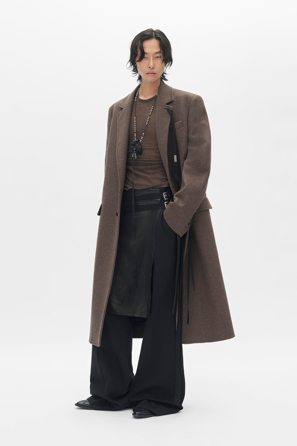 Brando Wrinkled Cropped Long Sleeve Top