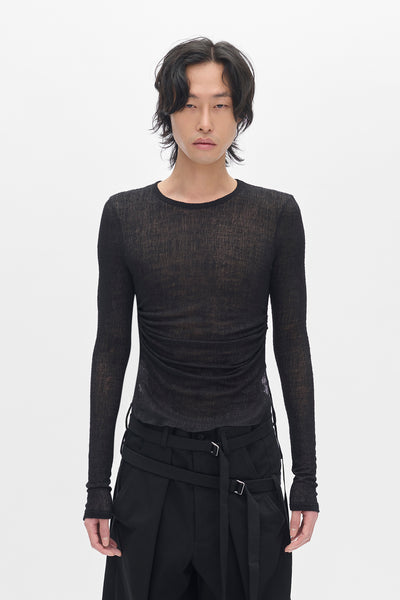 Brando Wrinkled Cropped Long Sleeve Top – Ann Demeulemeester