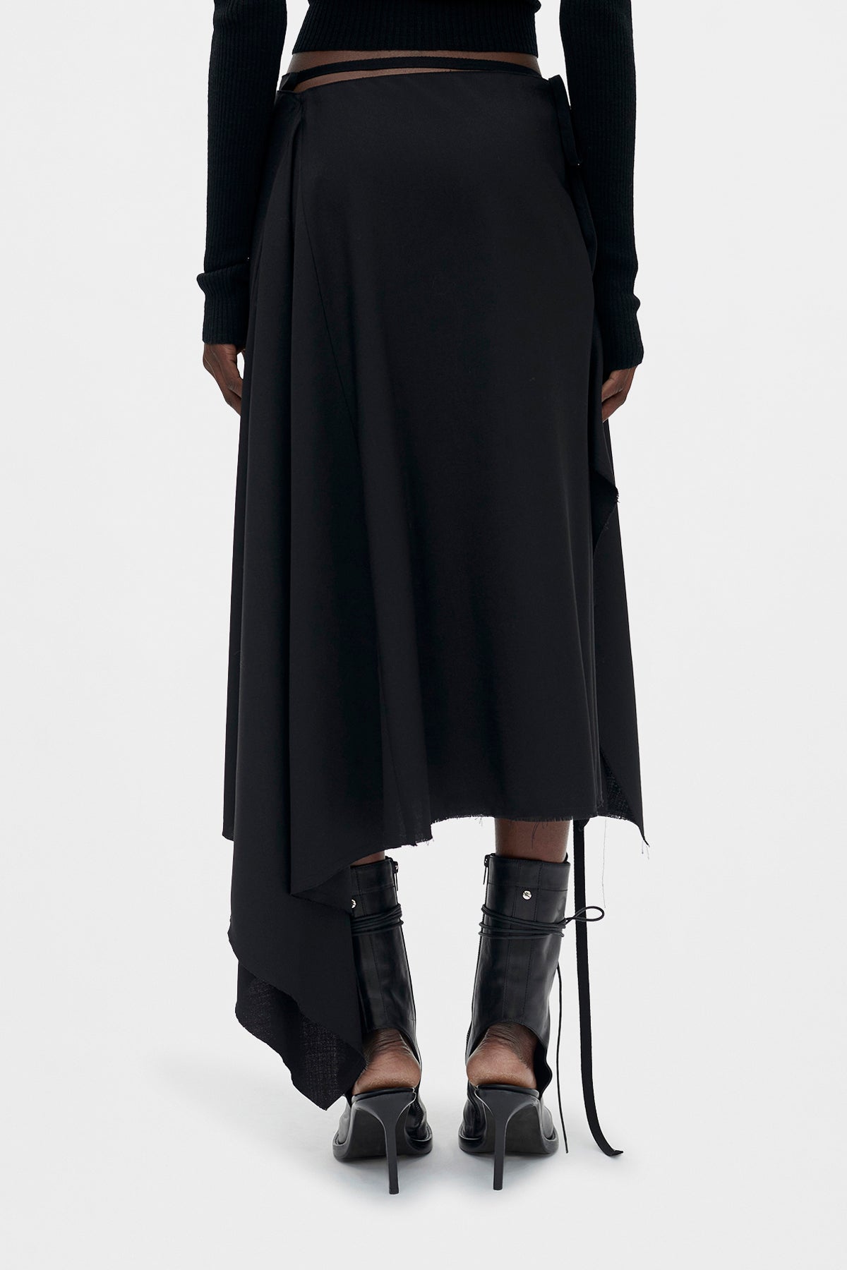 d*2様 ANN DEMEULEMEESTER ブラックスカート 巻きスカート d*2様 ANN