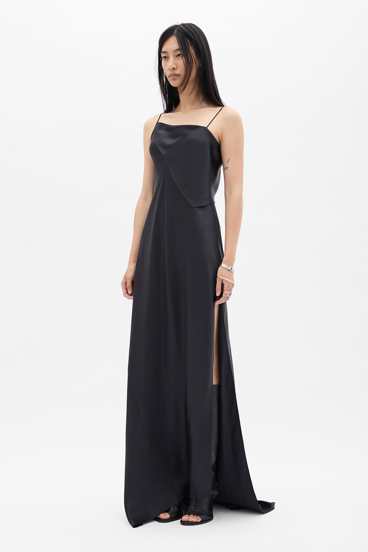Aaricia Long Bias Slip Dress