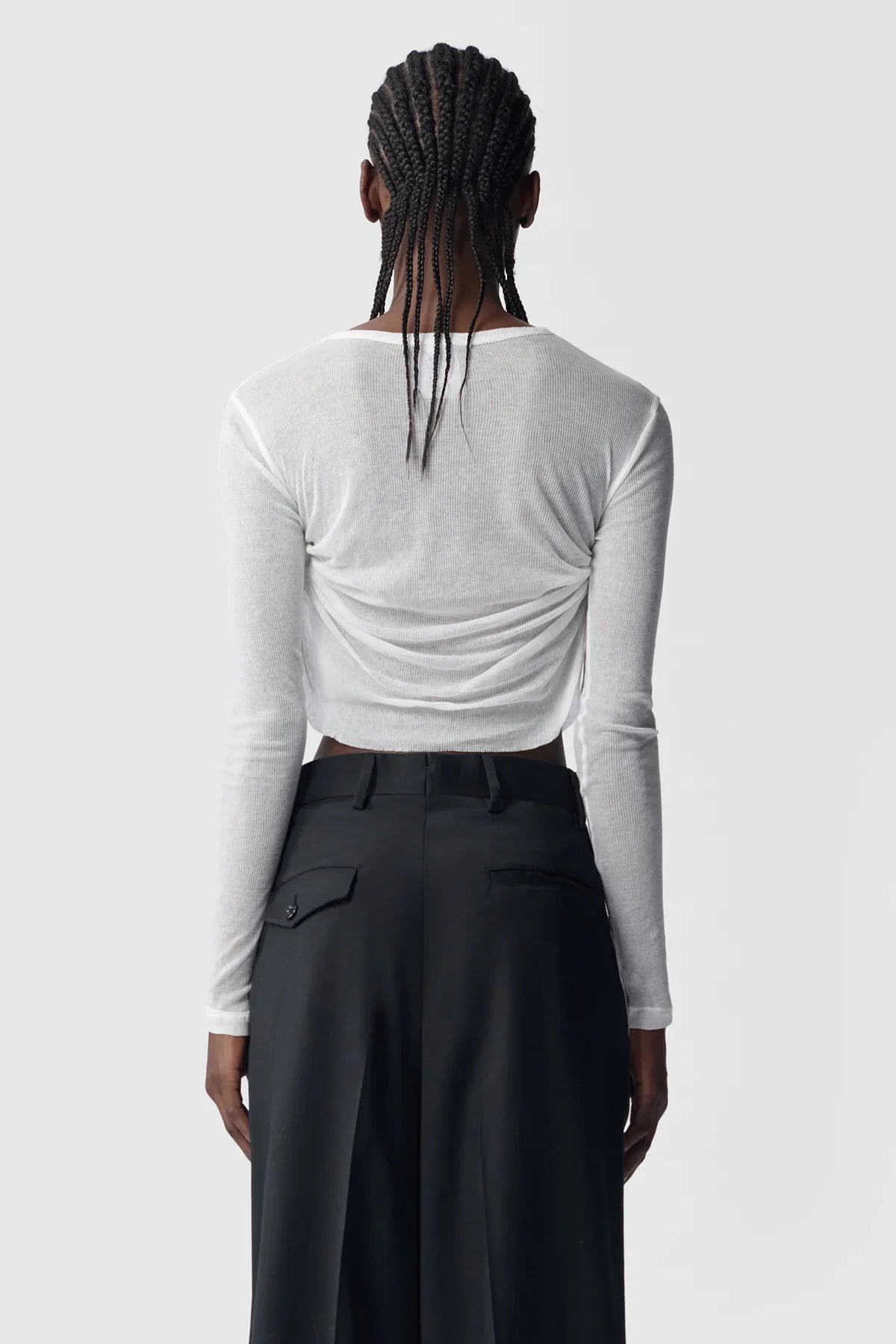 Oke Long Sleeve Cropped Top – Ann Demeulemeester