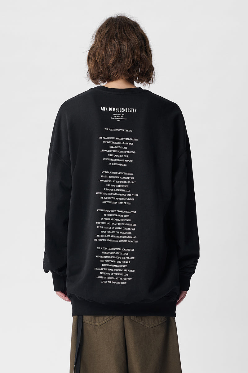 Poem Print High-Comfort Sweatshirt