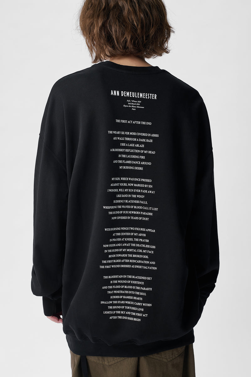 Poem Print High-Comfort Sweatshirt