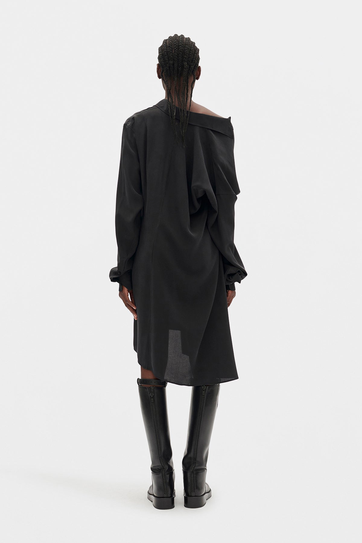 Halina Drop-Shoulder-Hemdkleid 