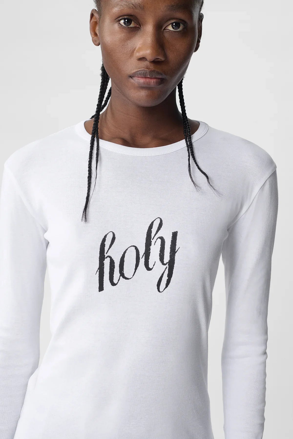 Ann Demeulemeester long sleeve T-shirt Fiene Long Sleeve T-Shirt in Cotton Rib Jersey