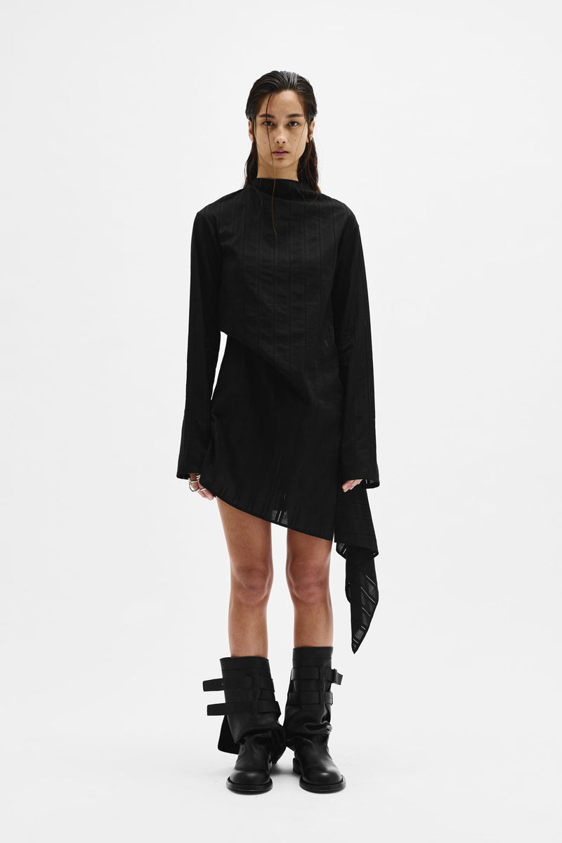 Halvi Draped Shirt Dress