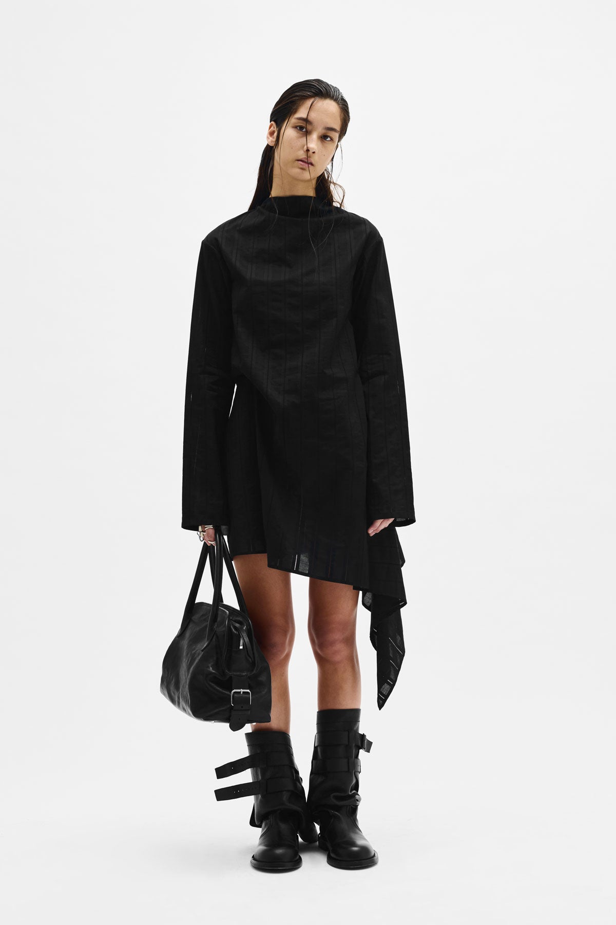 Halvi Draped Shirt Dress