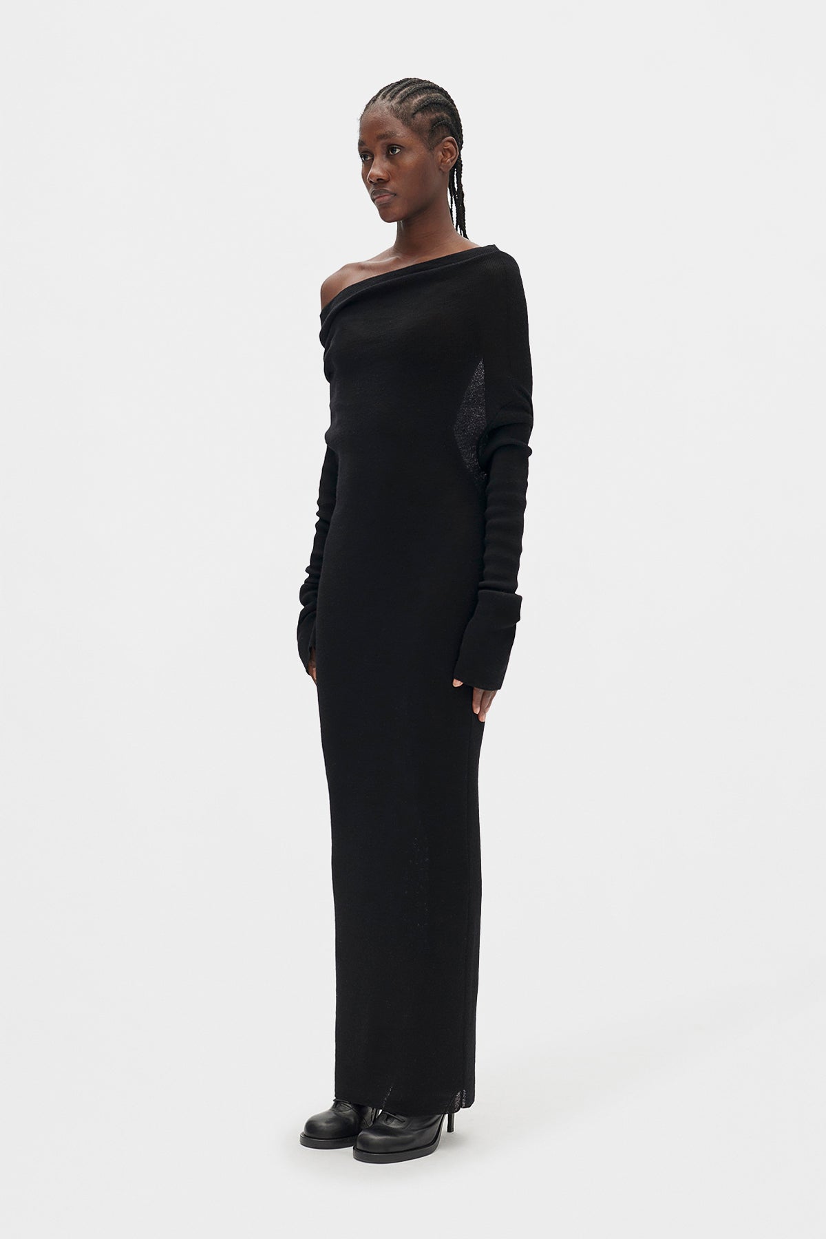 Barbro Dropped Shoulder Midi Knitted Dress Ann Demeulemeester Barbro Dropped Shoulder Midi Knitted Dress Ann Demeulemeester