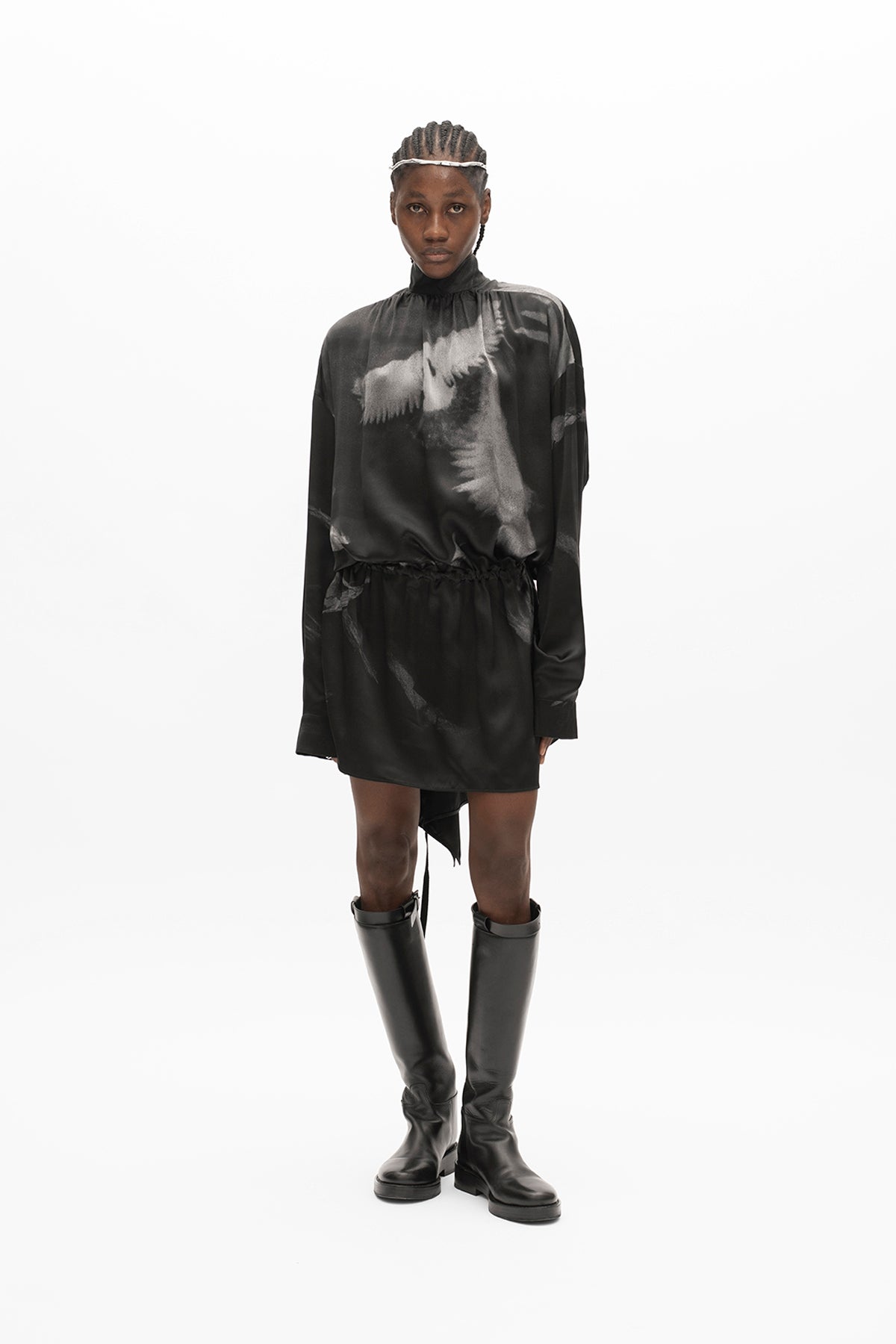 Reda ''Tauben'' Print Minikleid 