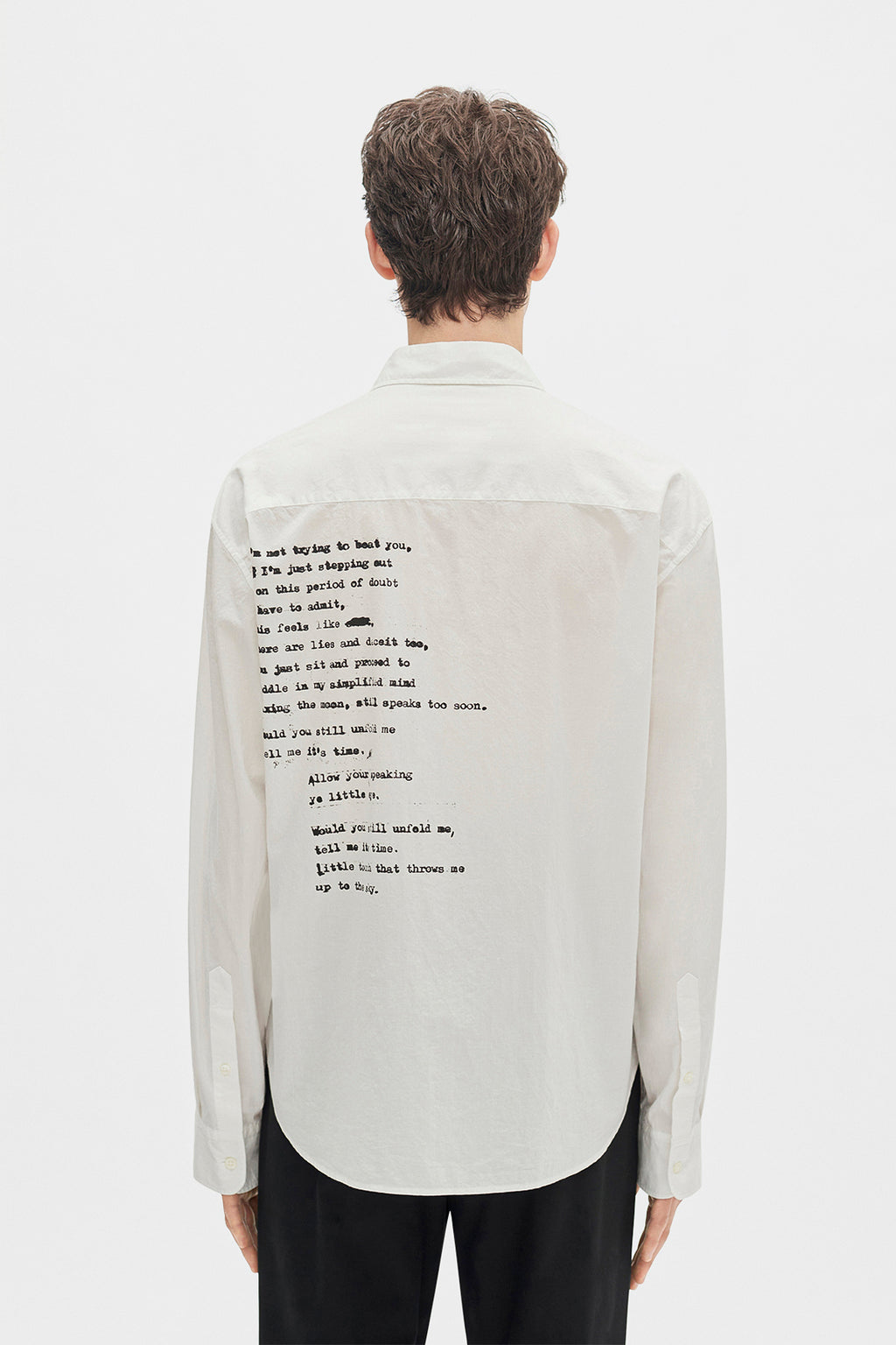 Isak Twisted Script Print Hemd 