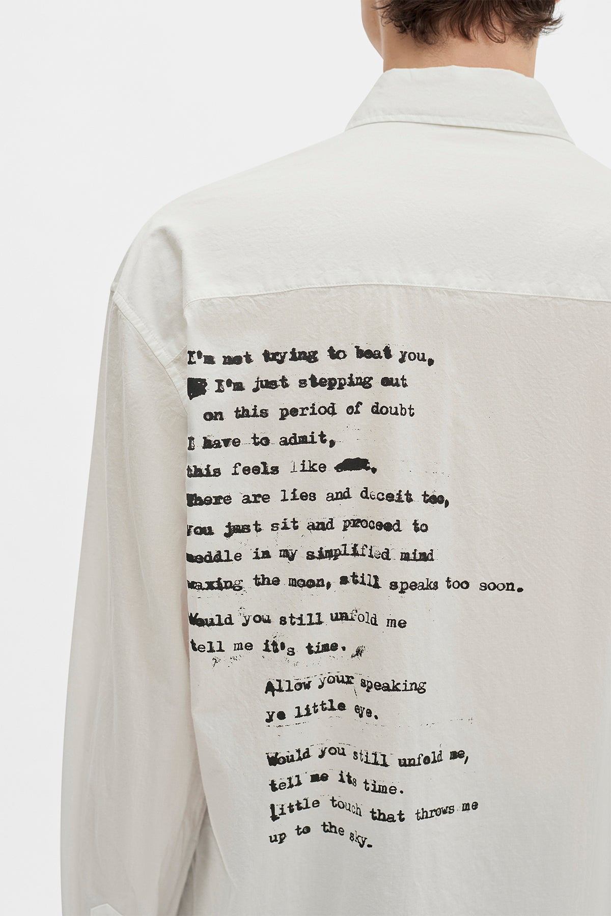 Isak Twisted Script Print Hemd 