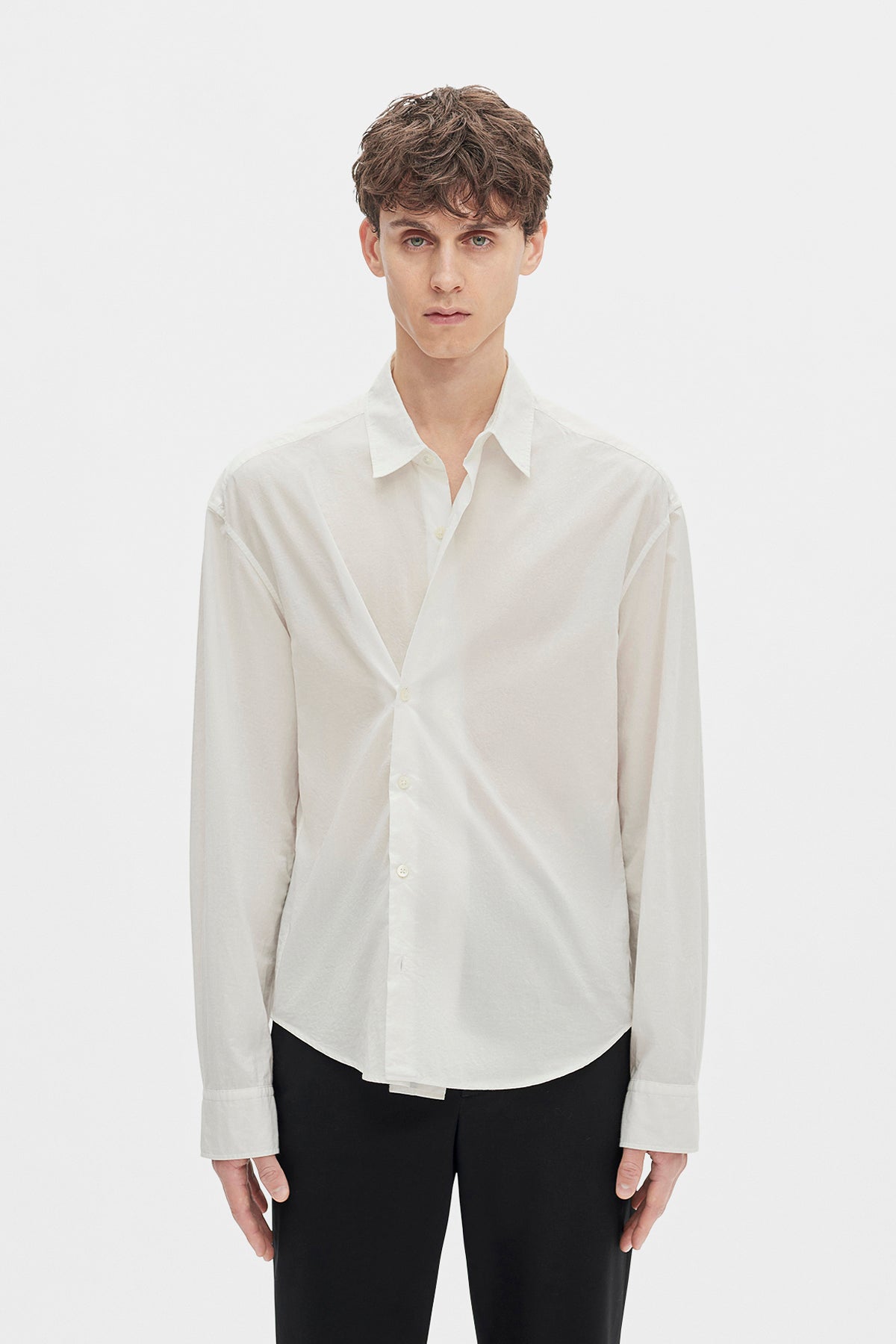 Isak Twisted Script Print Hemd 