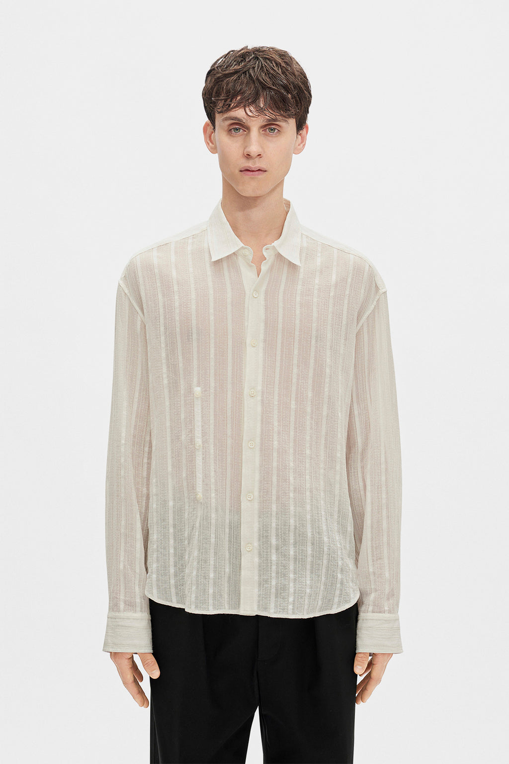 Isak Twisted Light Dobby Stripe Shirt