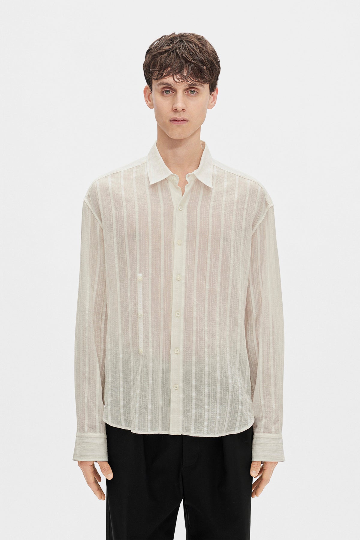 Isak Twisted Light Dobby Stripe Shirt