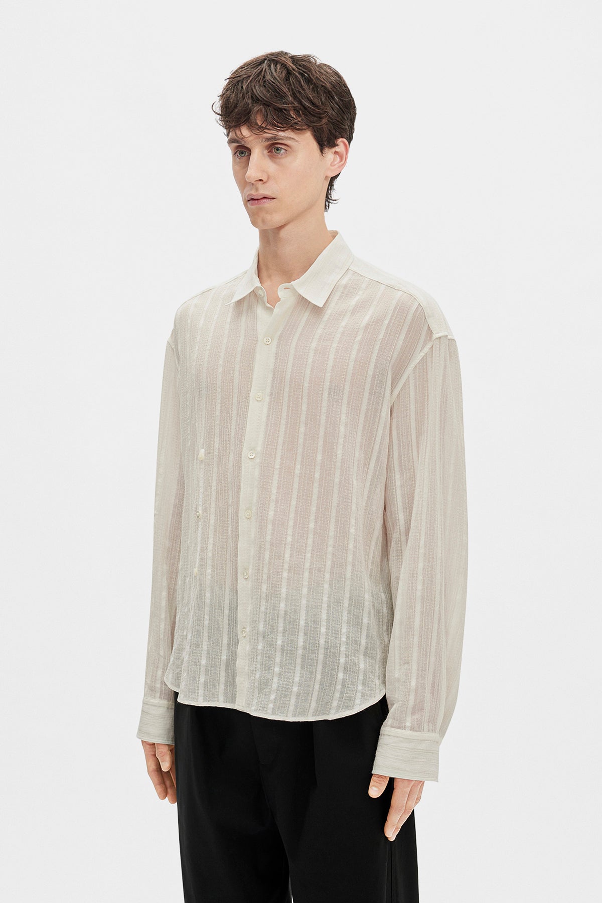 Isak Twisted Light Dobby Stripe Shirt
